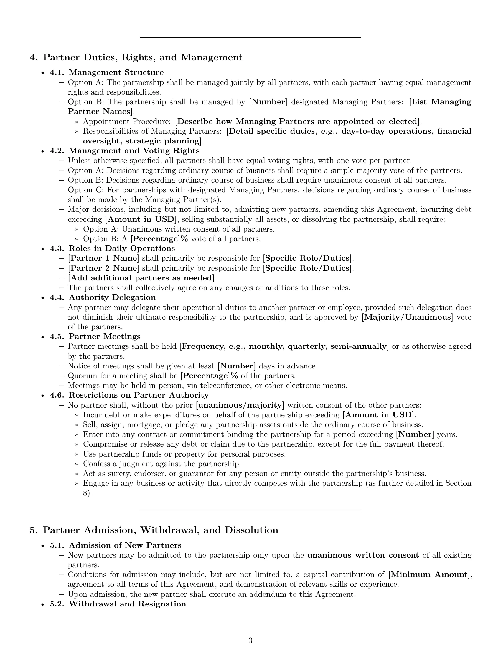 Preview page 3 of Pro Kansas partnership agreement template