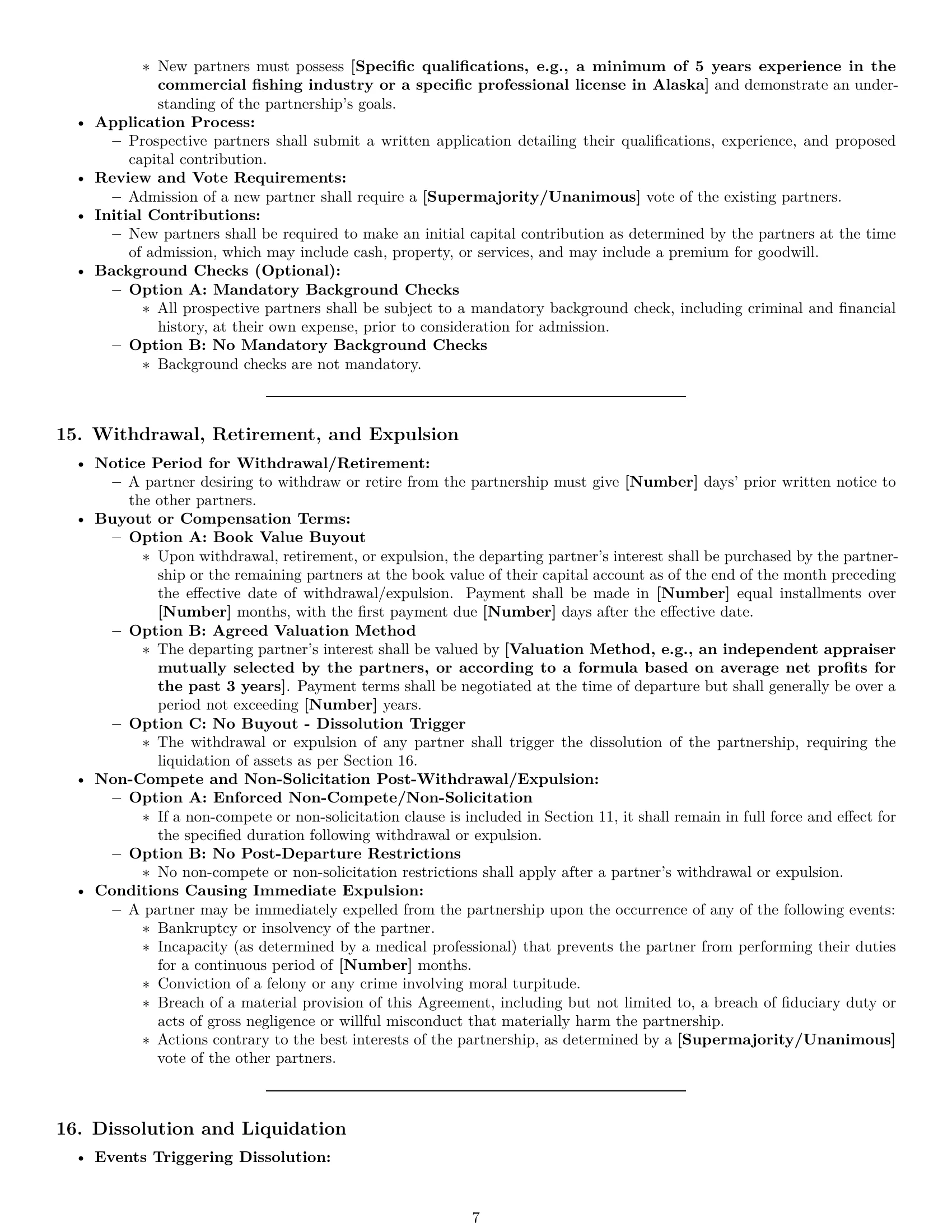 Preview page 7 of Pro Alaska partnership agreement template