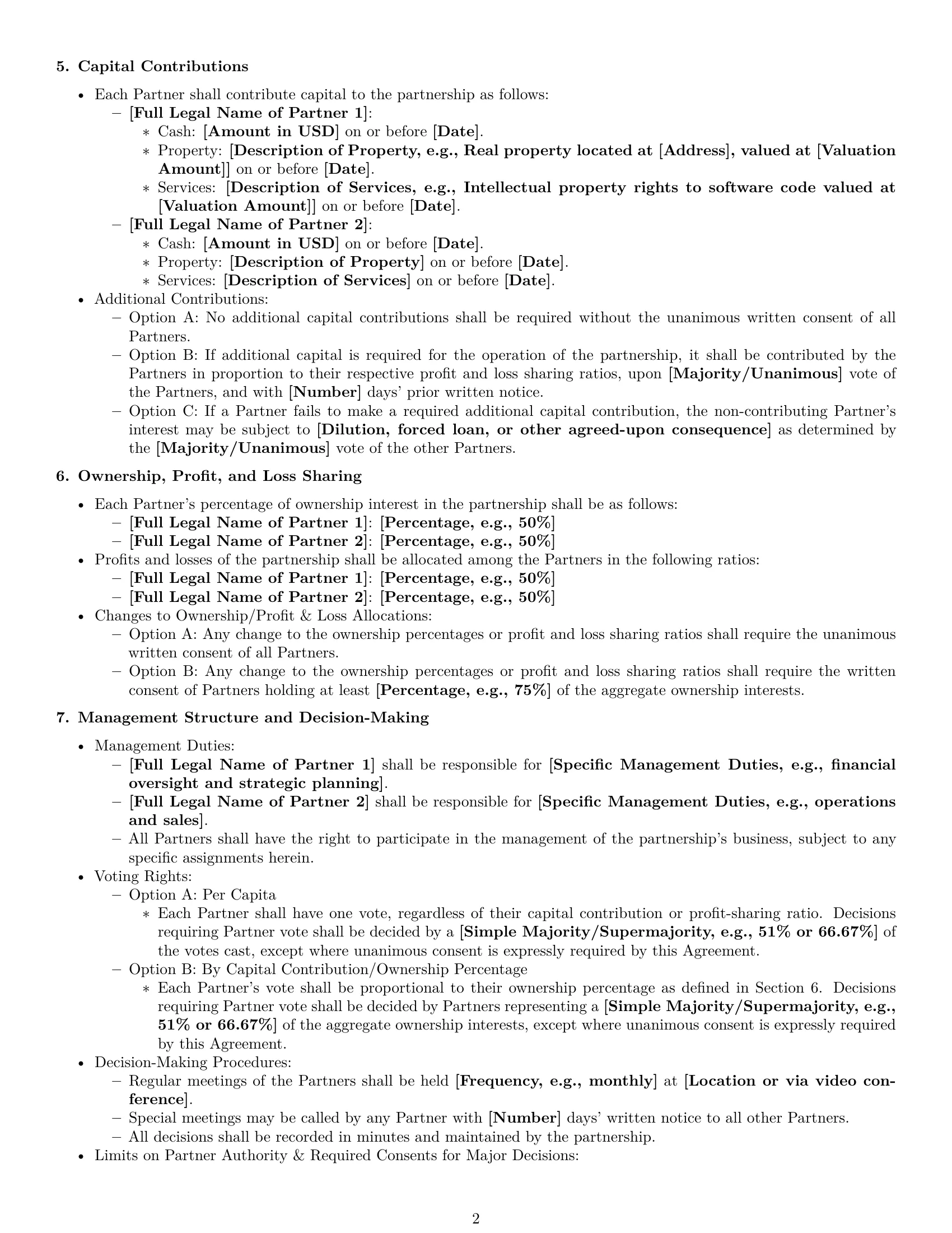 Preview page 2 of Pro Massachusetts partnership agreement template