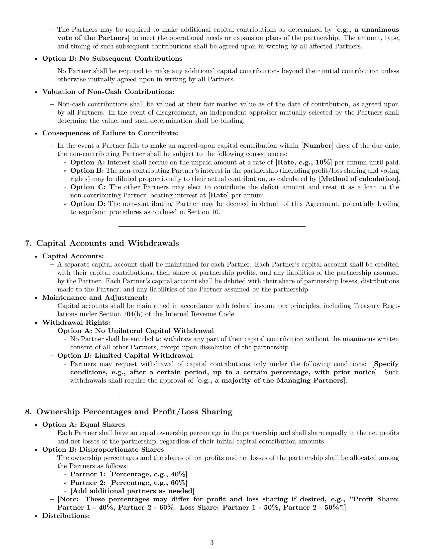 Preview page 3 of Pro New Hampshire partnership agreement template