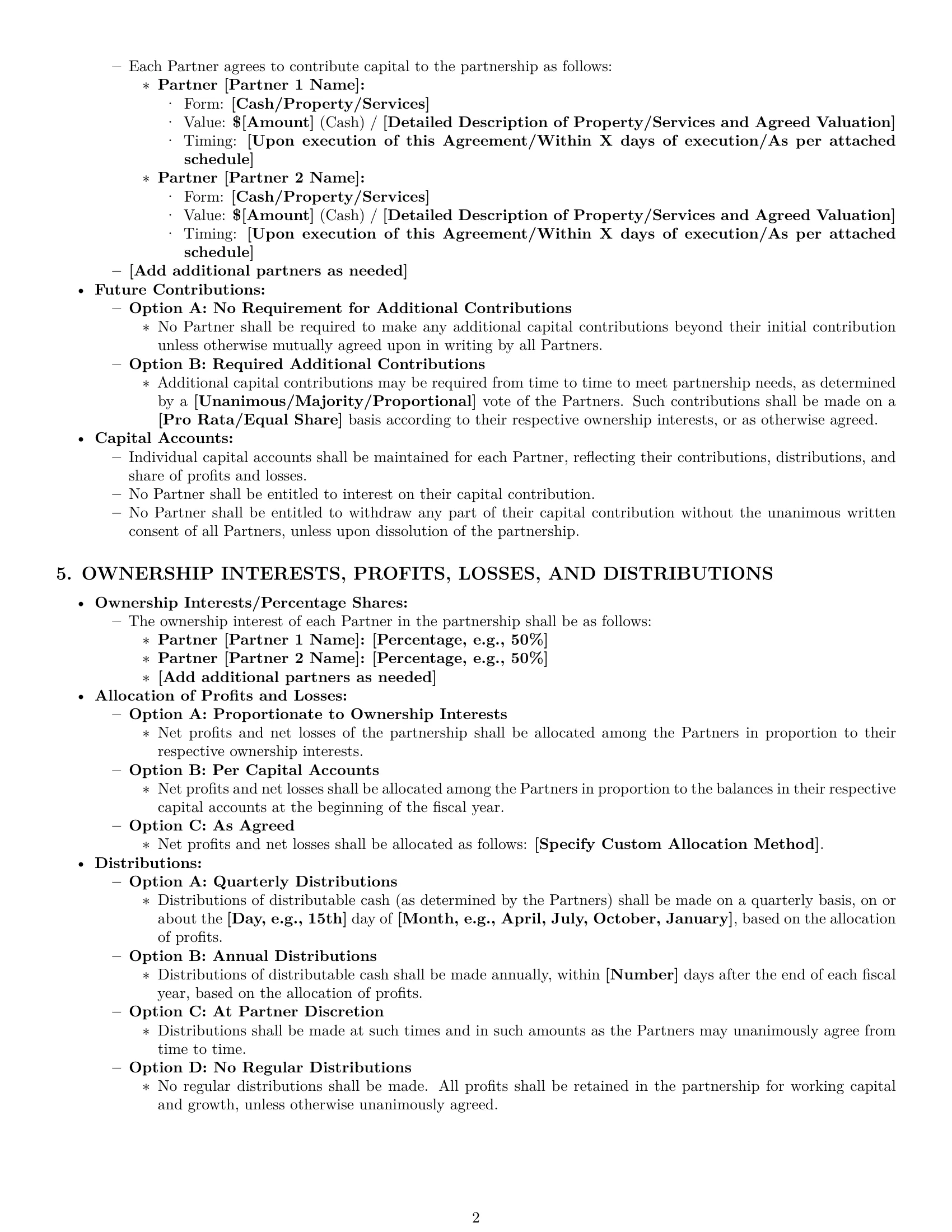 Preview page 2 of Pro New Jersey partnership agreement template