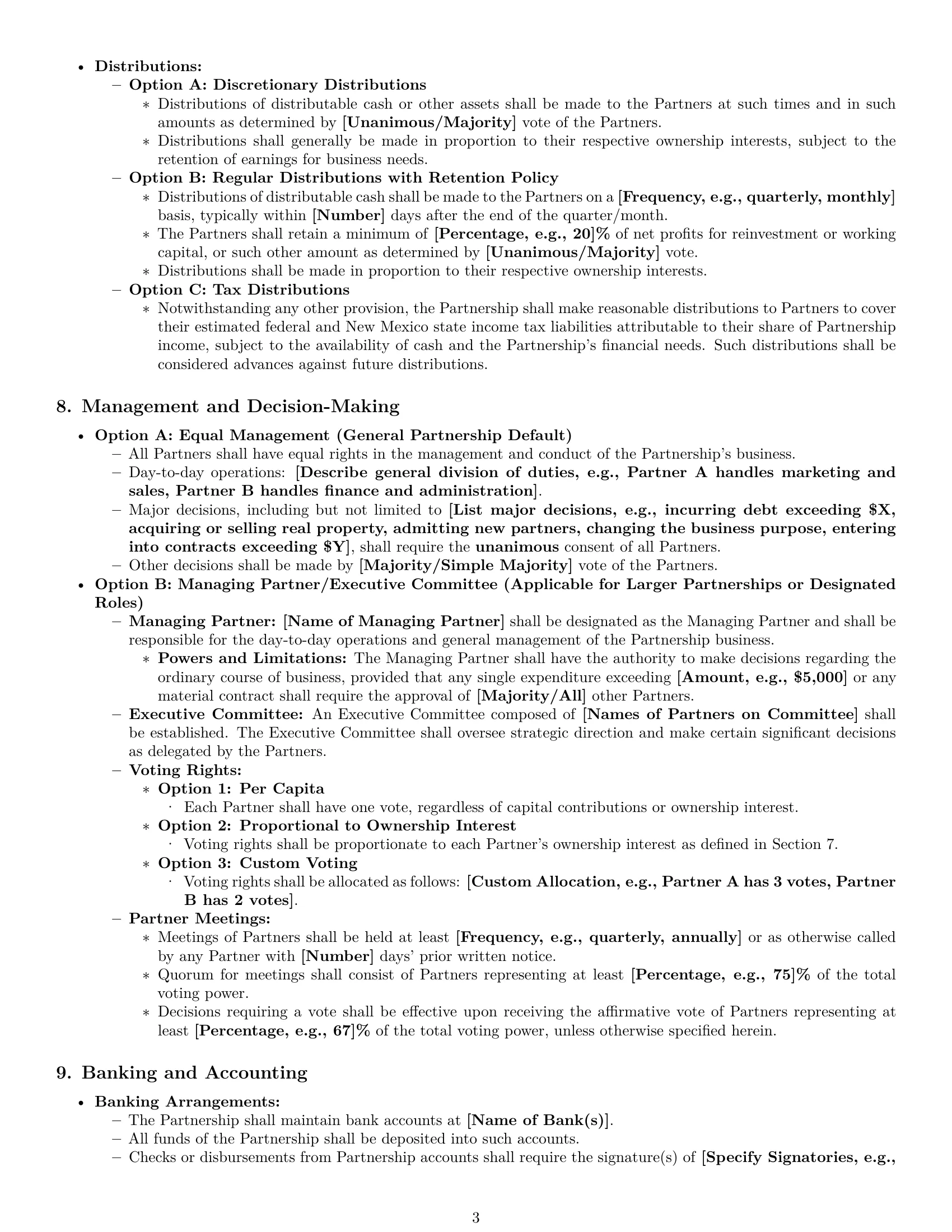 Preview page 3 of Pro New Mexico partnership agreement template