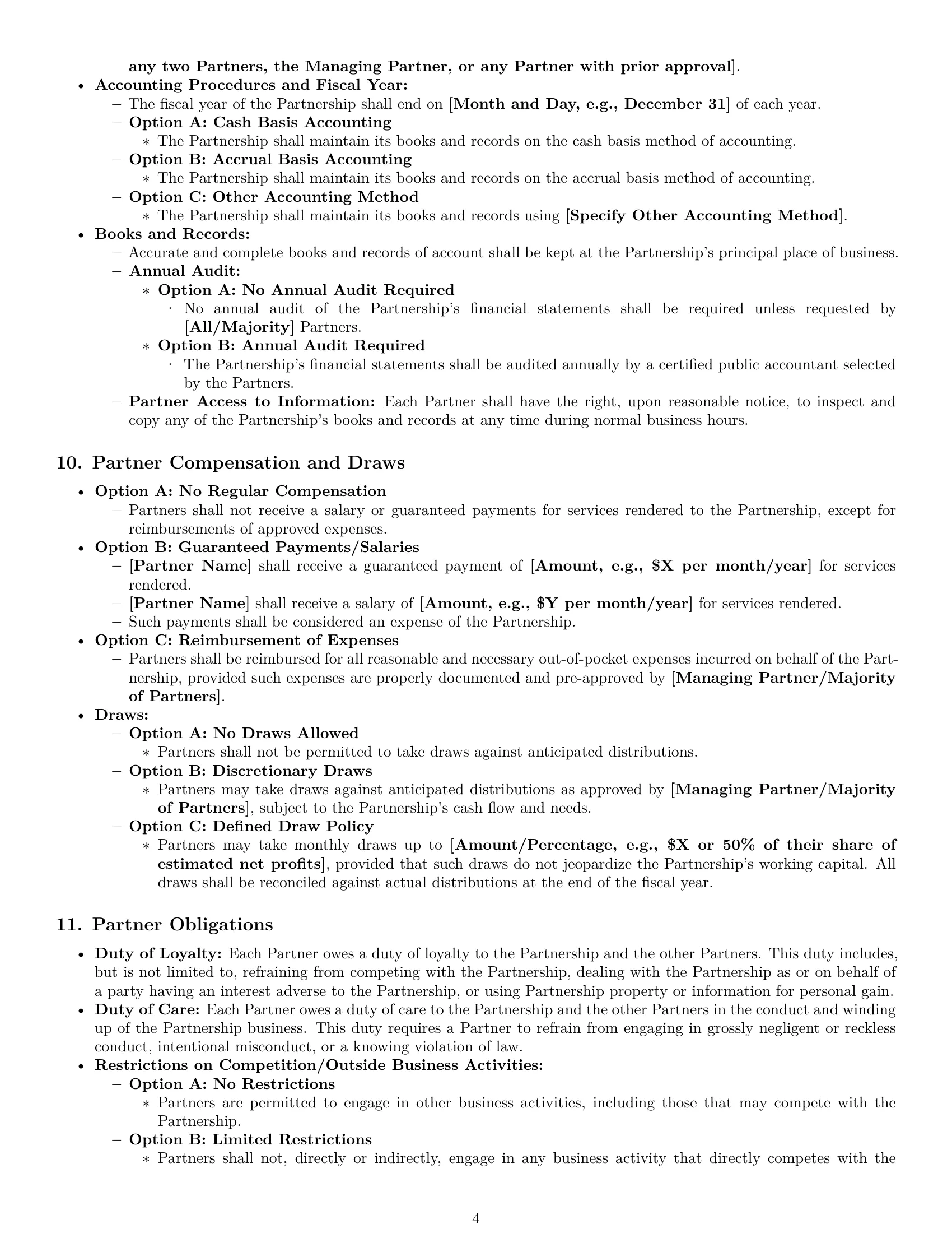 Preview page 4 of Pro New Mexico partnership agreement template