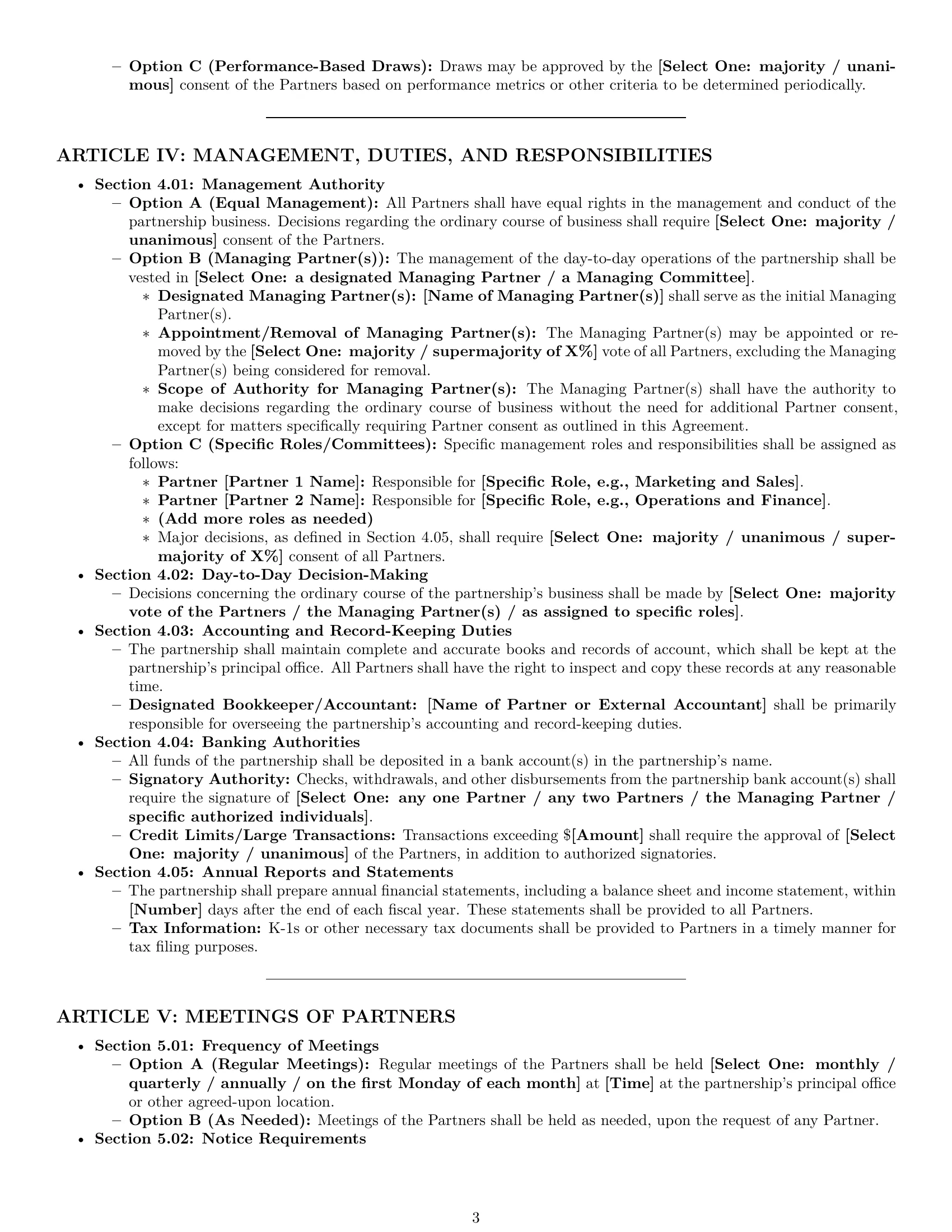 Preview page 3 of Pro North Carolina partnership agreement template
