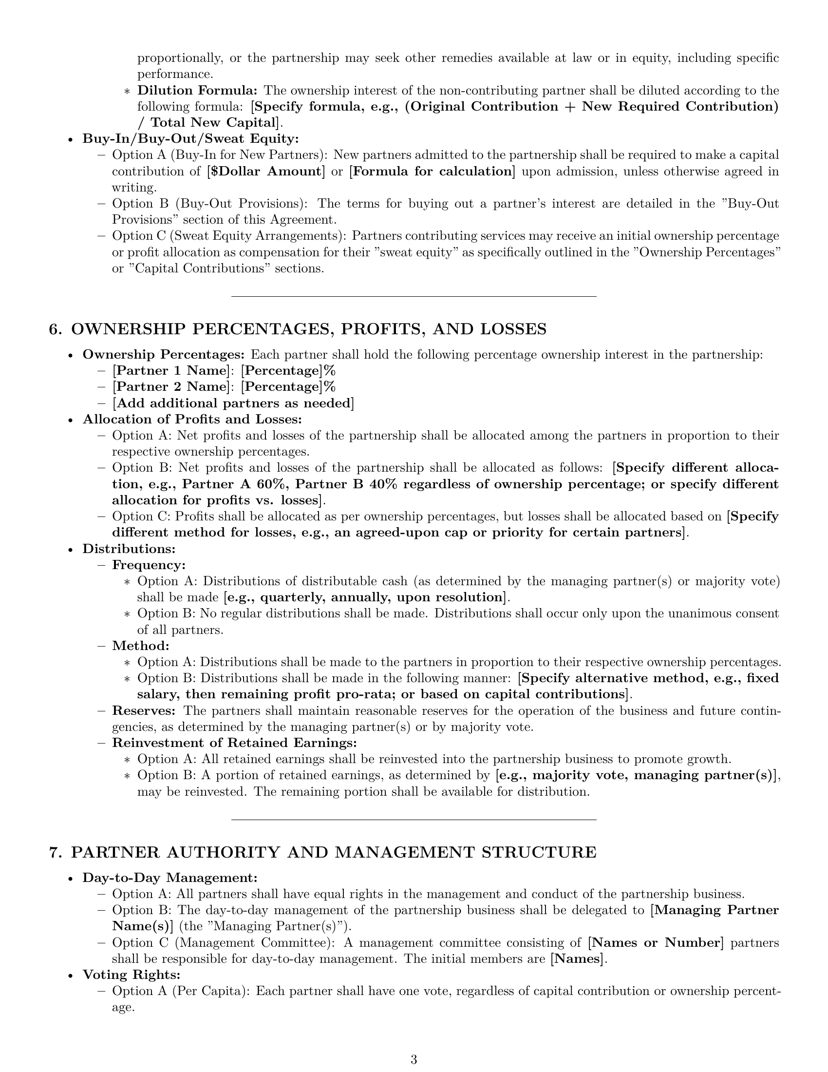 Preview page 3 of Pro North Dakota partnership agreement template