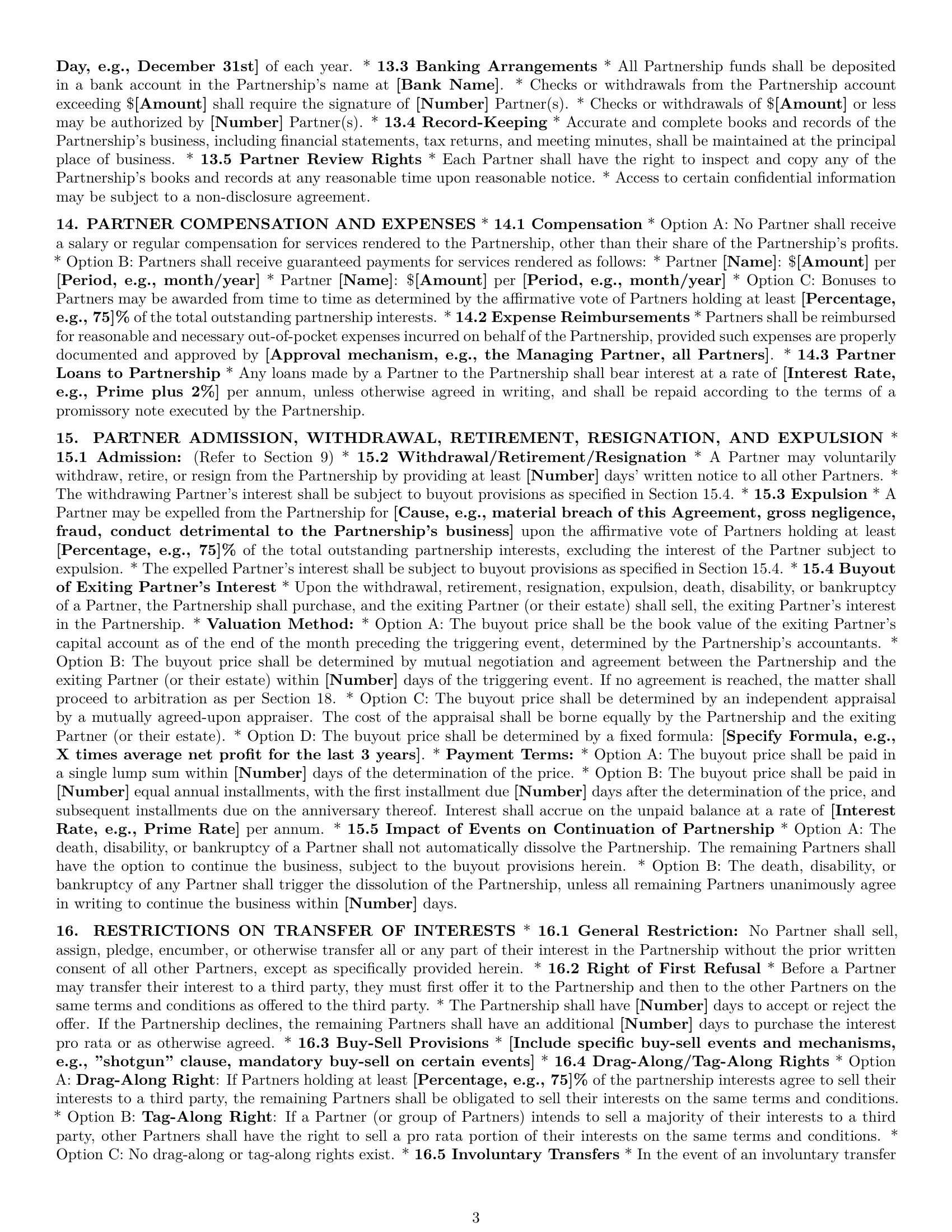 Preview page 3 of Pro Ohio partnership agreement template