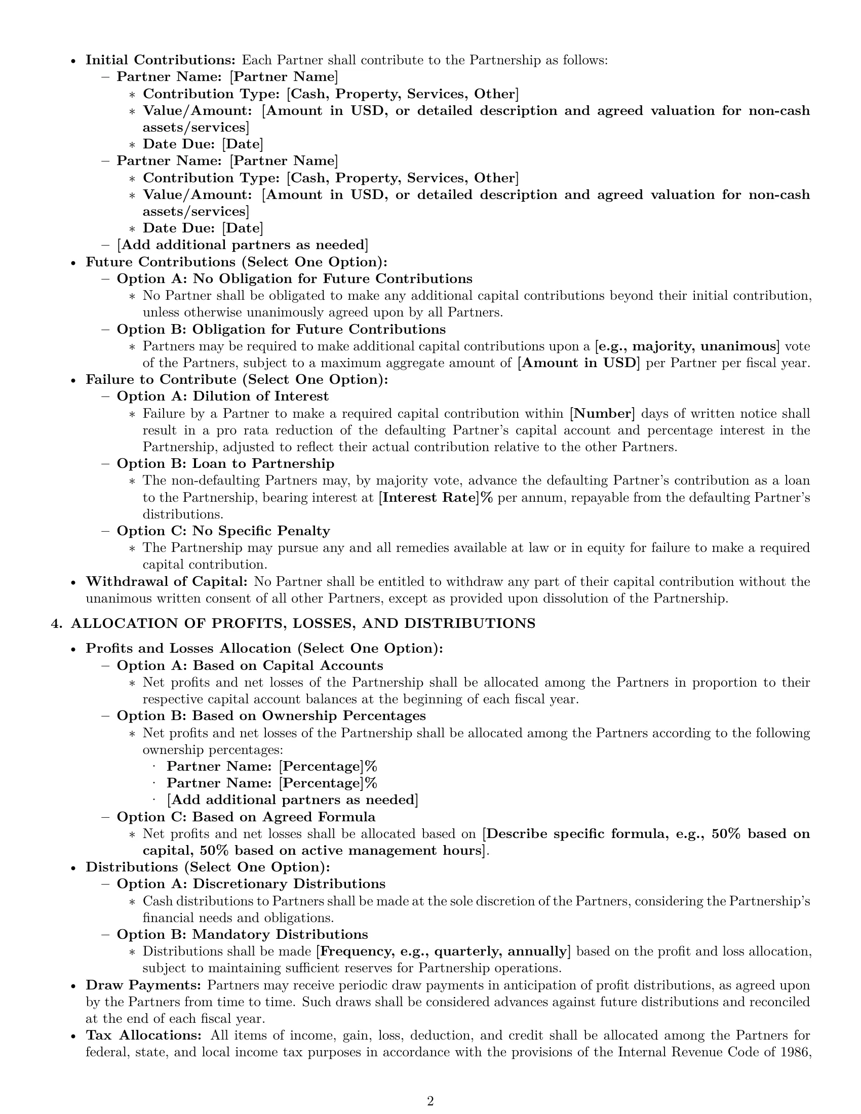 Preview page 2 of Pro Pennsylvania partnership agreement template
