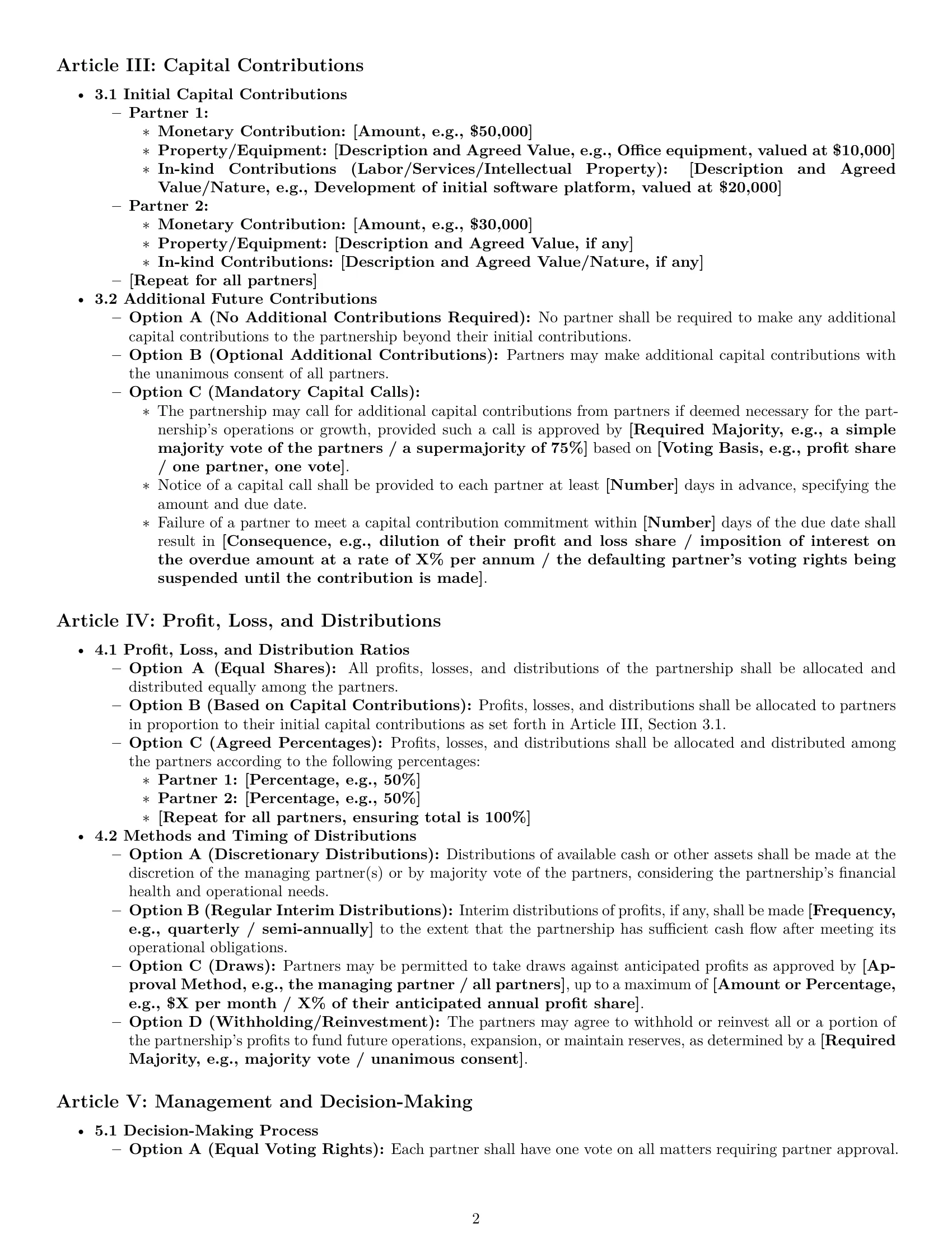 Preview page 2 of Pro Rhode Island partnership agreement template
