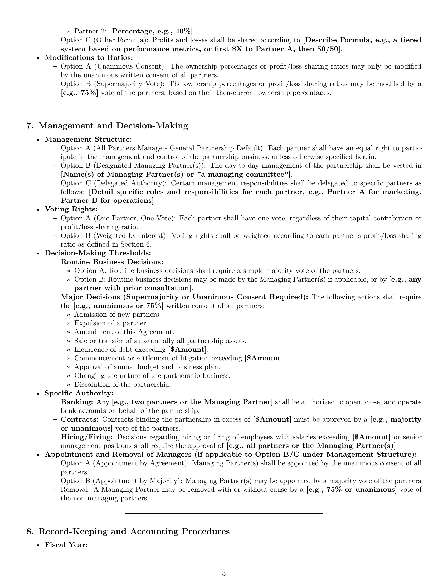 Preview page 3 of Pro South Carolina partnership agreement template