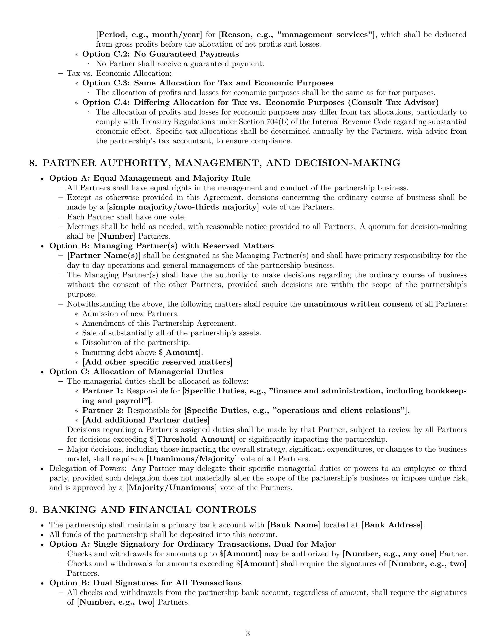 Preview page 3 of Pro Washington partnership agreement template