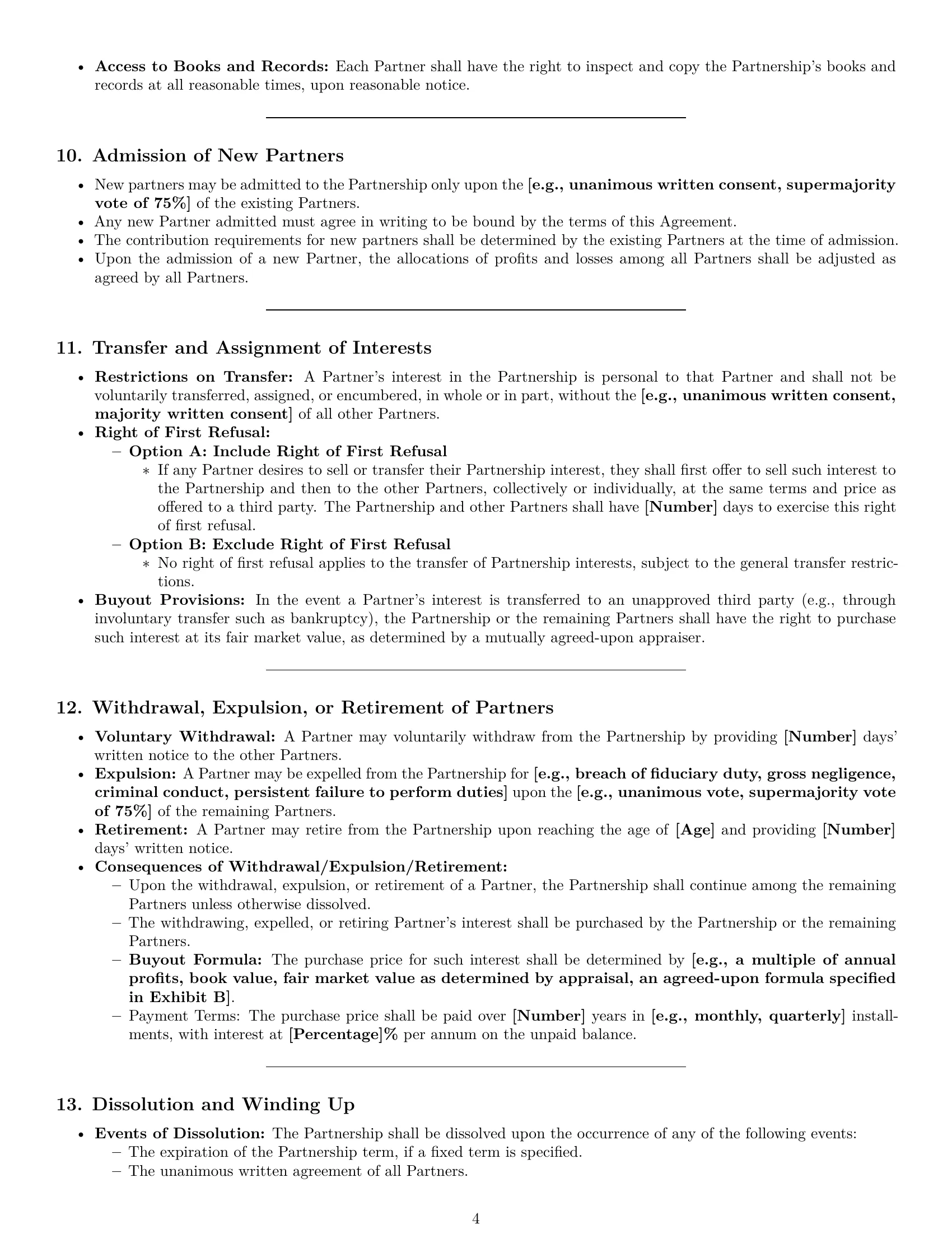 Preview page 4 of Pro West Virginia partnership agreement template