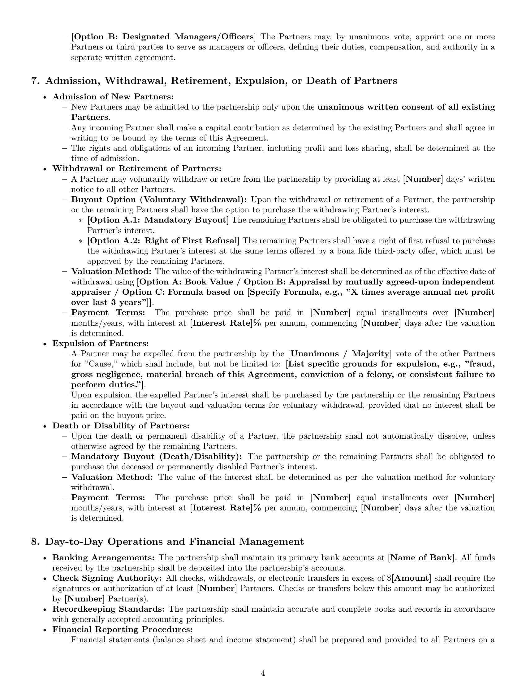 Preview page 4 of Pro California partnership agreement template