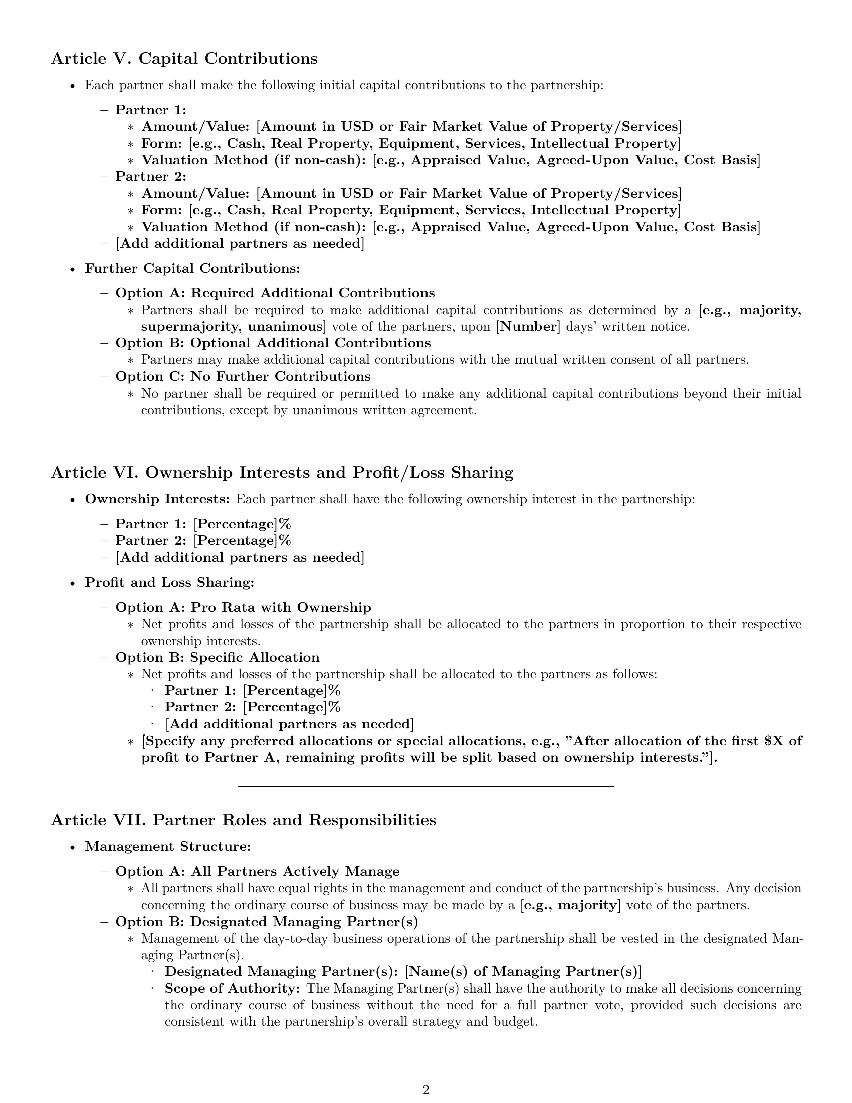 Preview page 2 of Pro Wyoming partnership agreement template