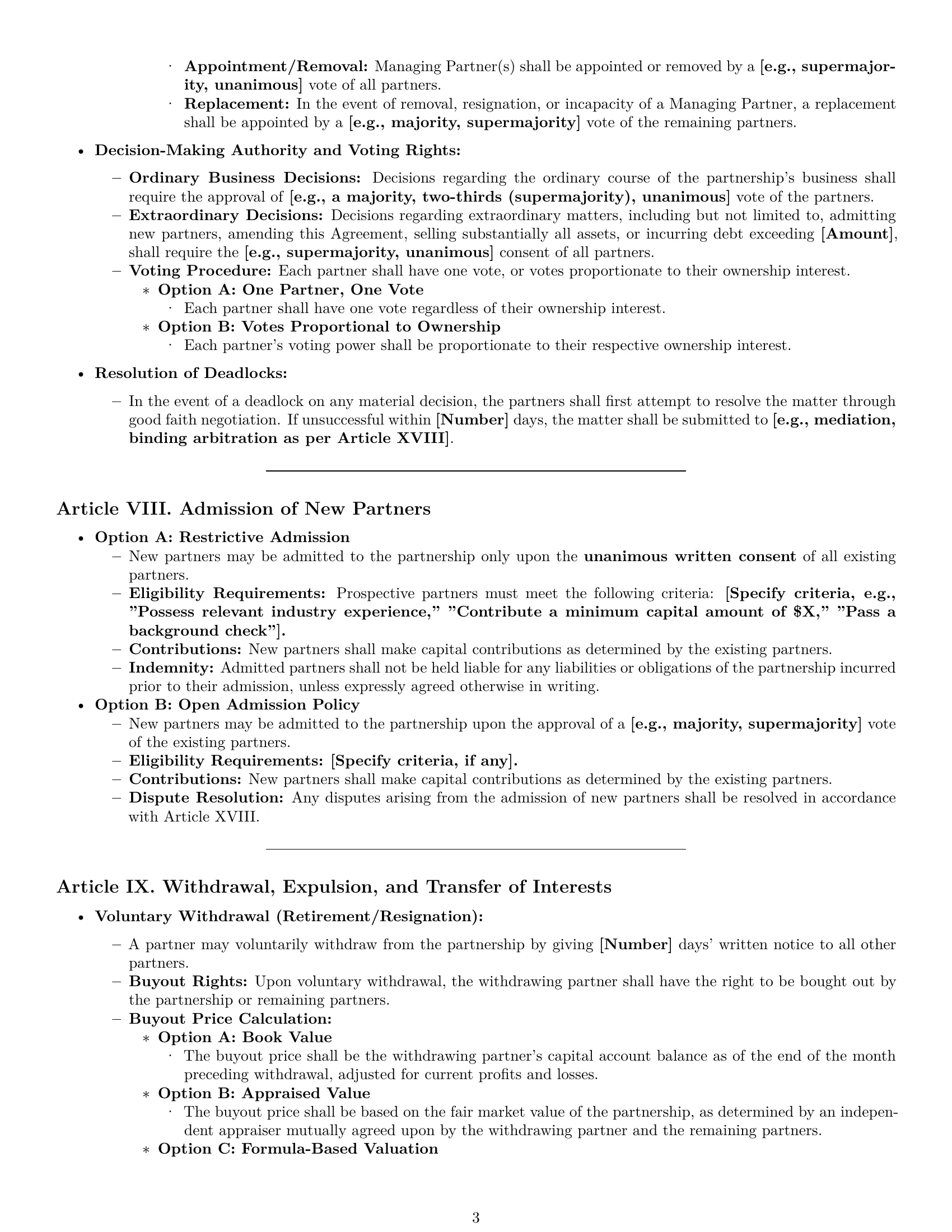 Preview page 3 of Pro Wyoming partnership agreement template