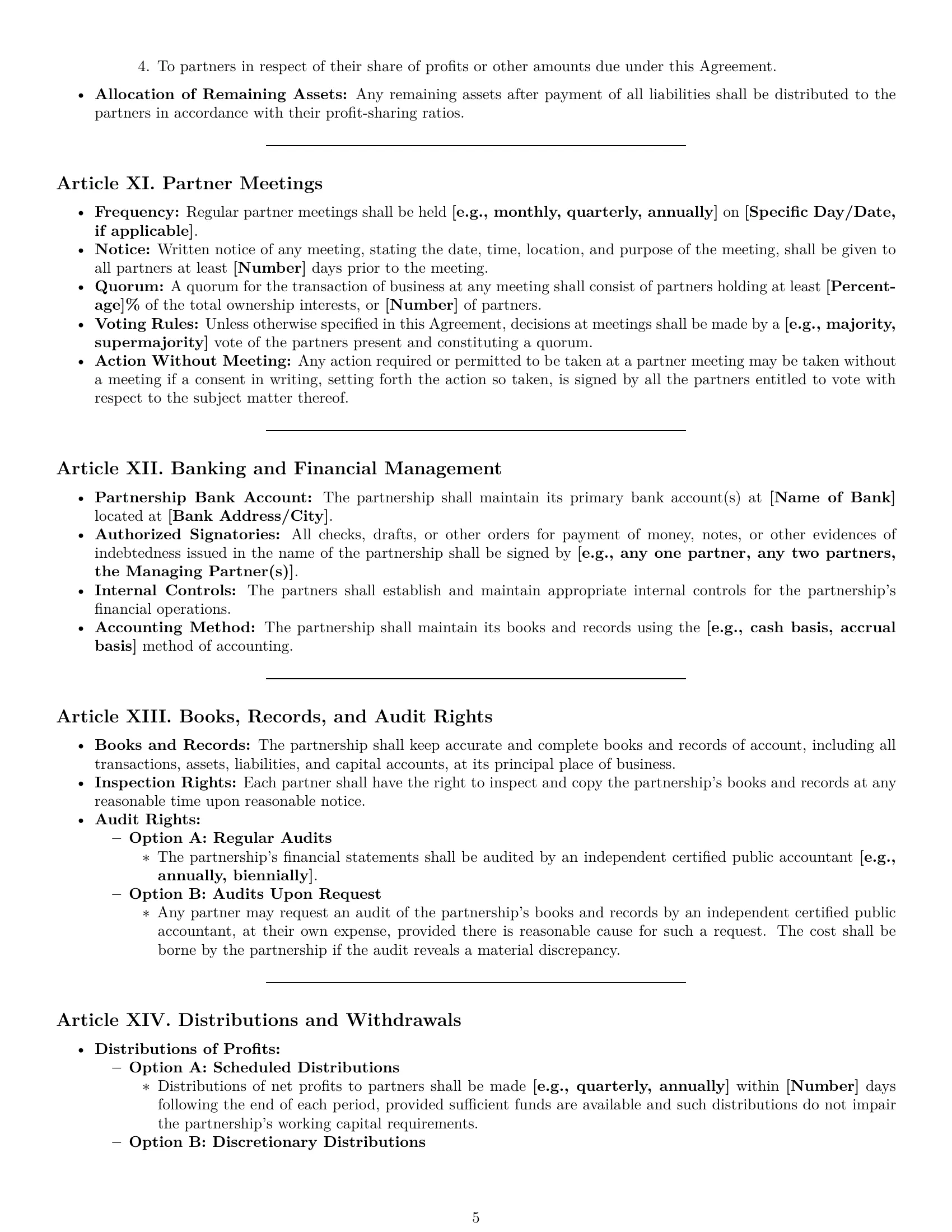 Preview page 5 of Pro Wyoming partnership agreement template