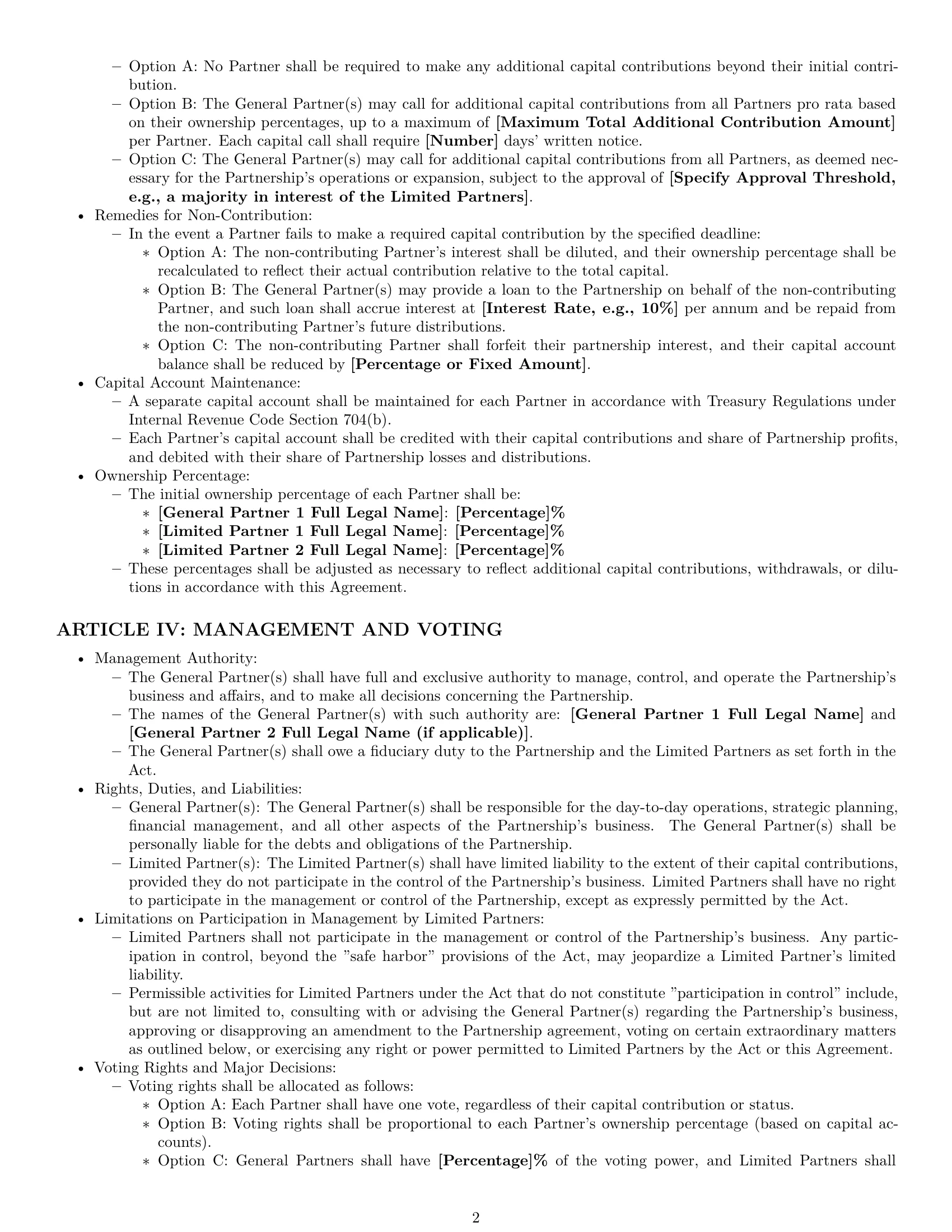 Preview page 2 of Pro Illinois limited partnership agreement template