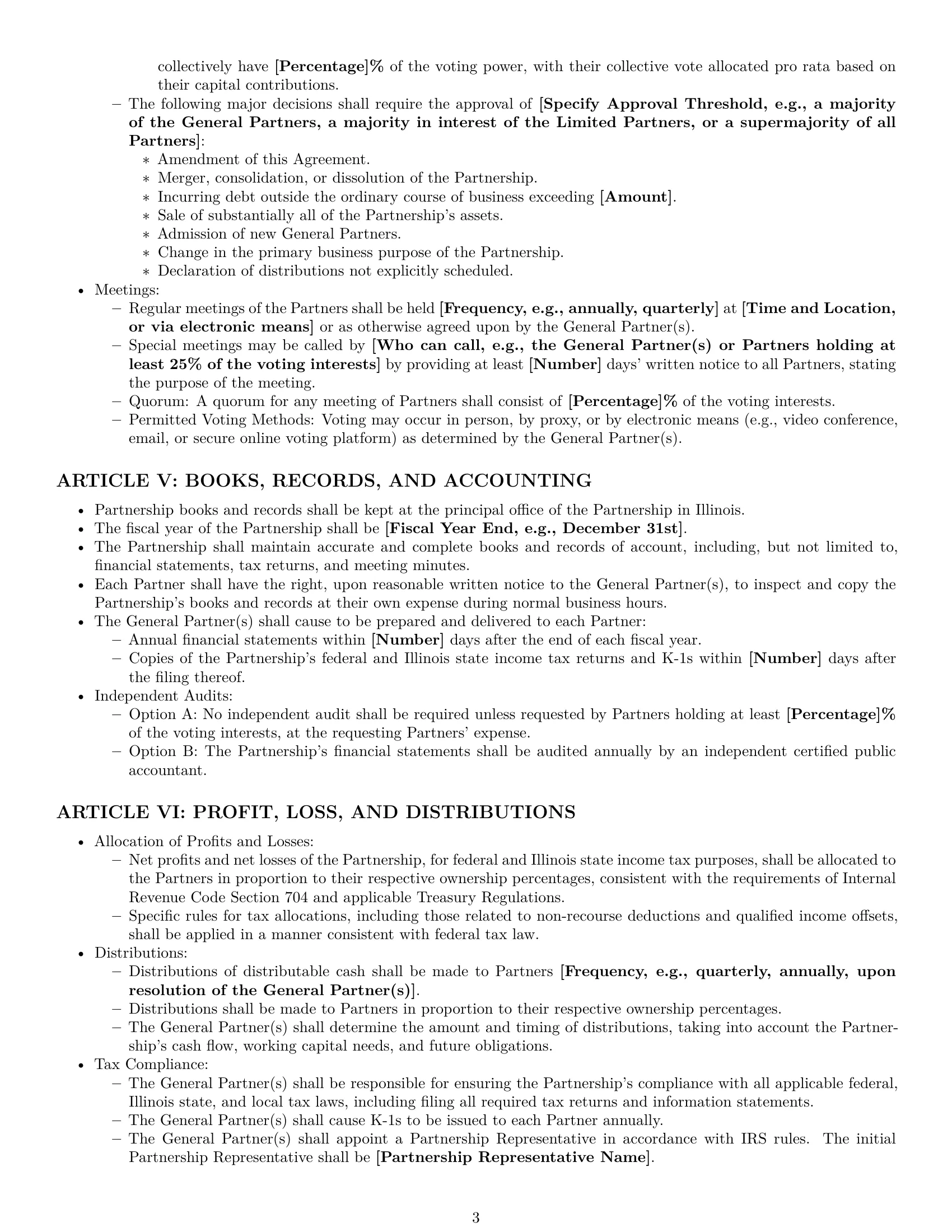Preview page 3 of Pro Illinois limited partnership agreement template