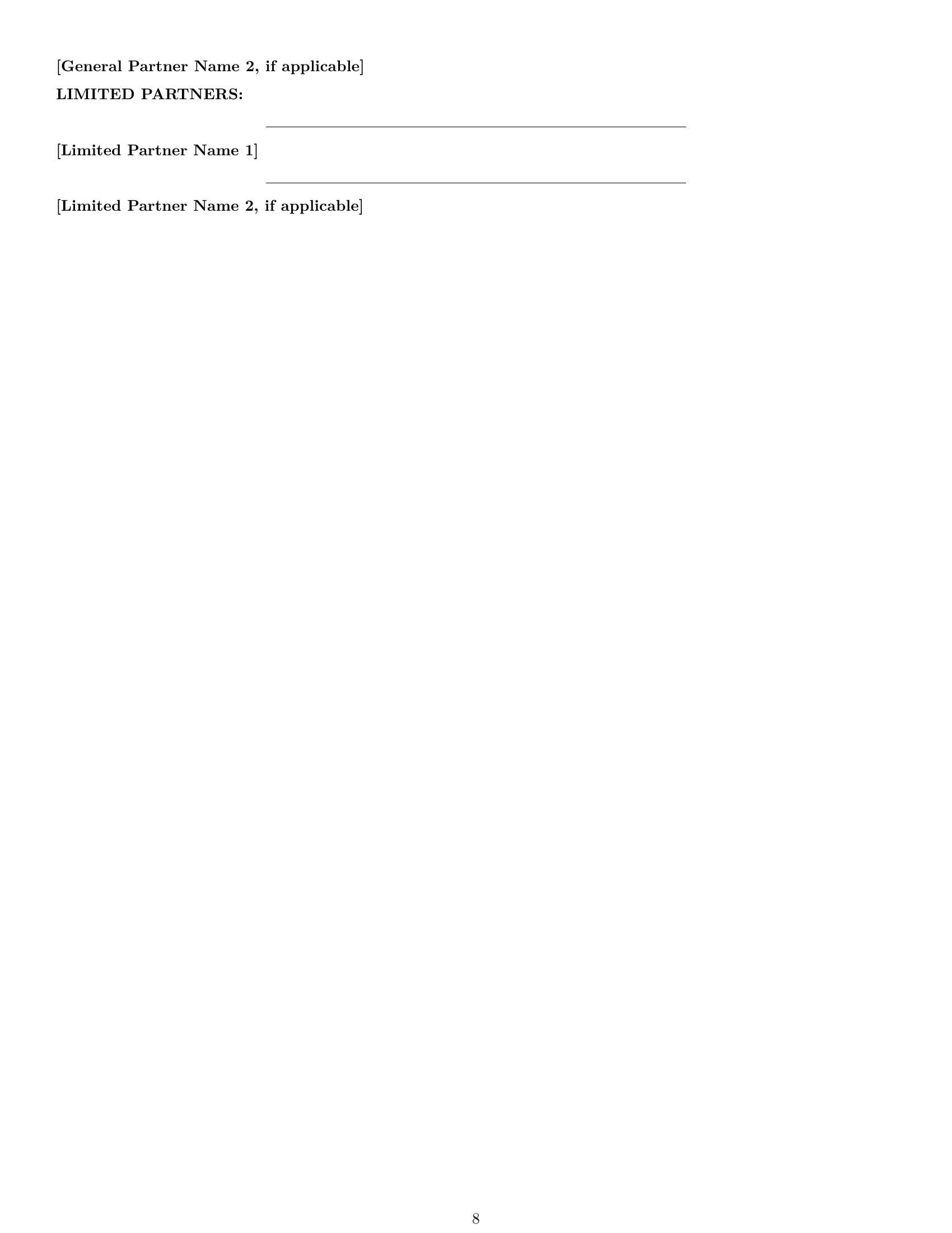 Preview page 8 of Pro Kansas limited partnership agreement template
