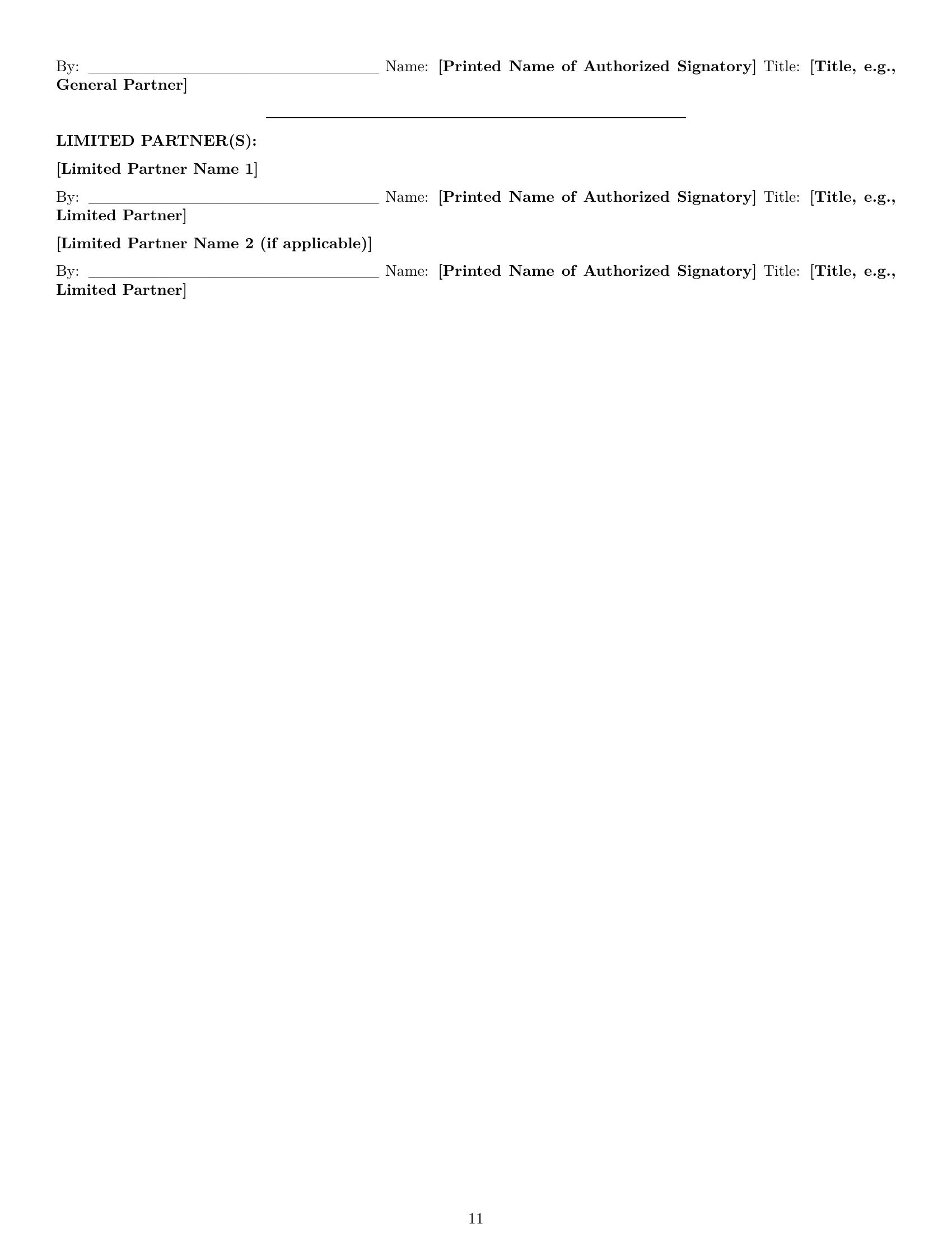 Preview page 11 of Pro Alaska limited partnership agreement template