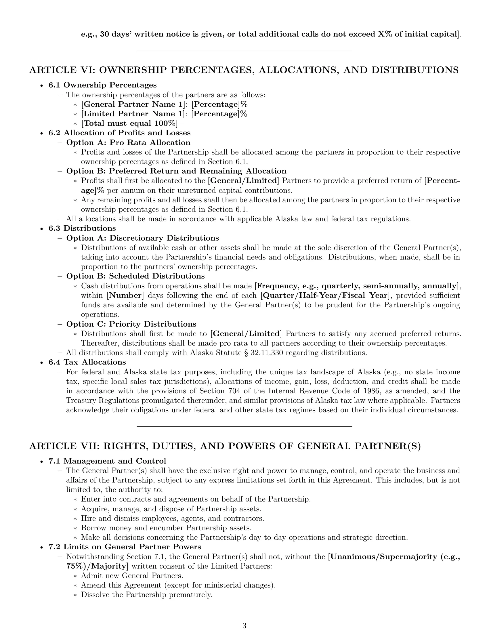 Preview page 3 of Pro Alaska limited partnership agreement template