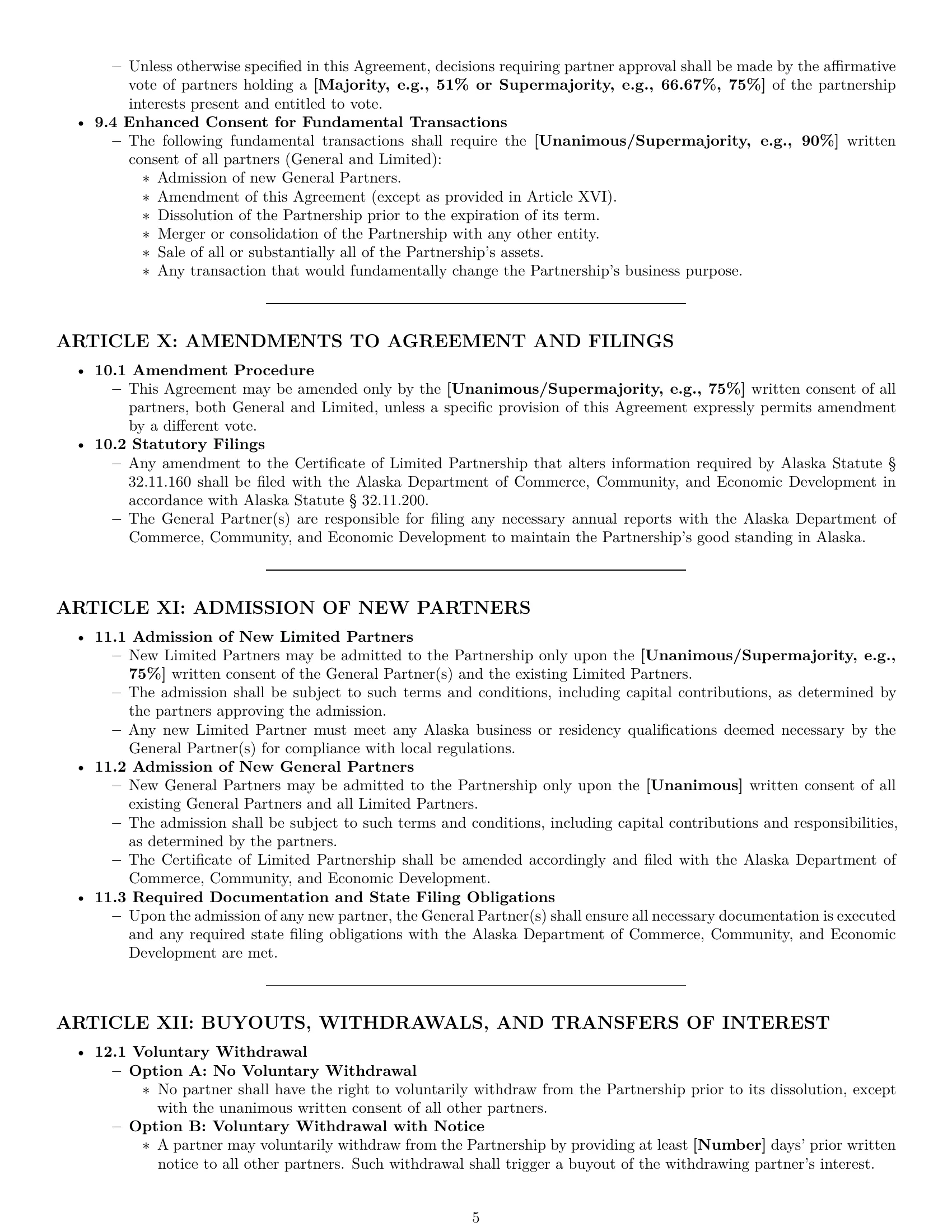Preview page 5 of Pro Alaska limited partnership agreement template