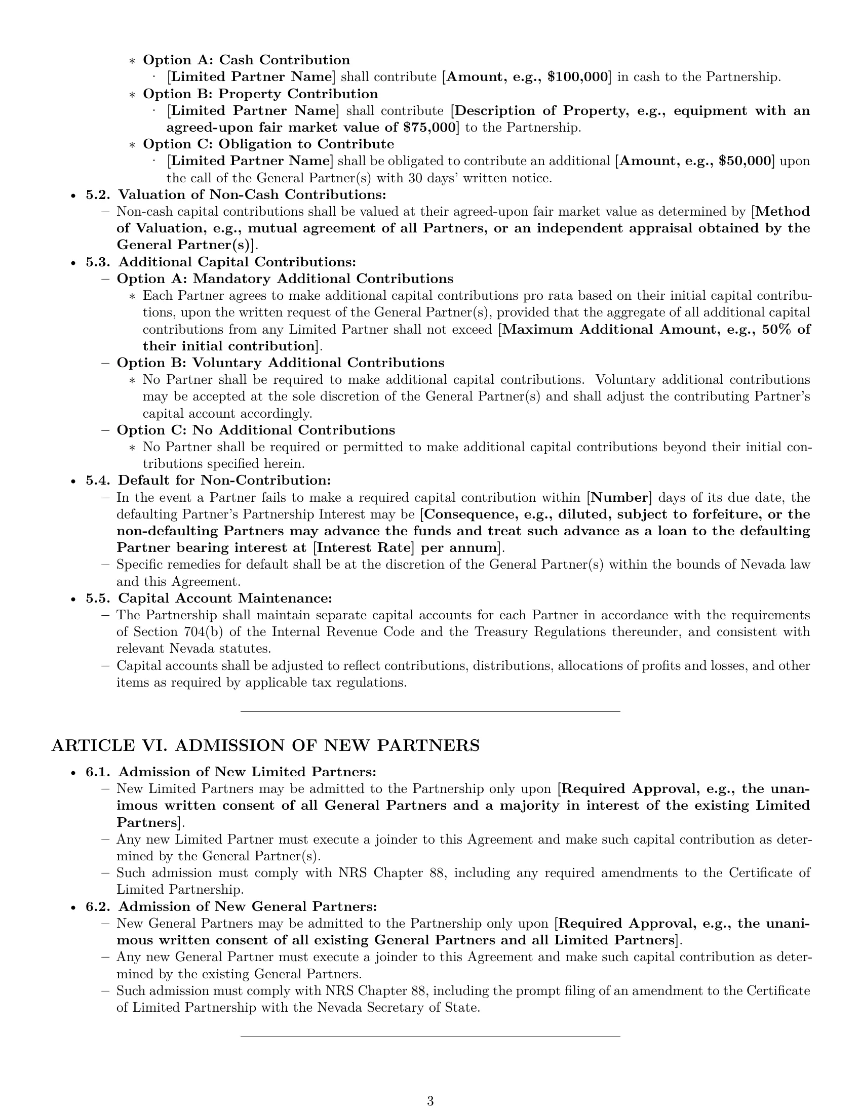 Preview page 3 of Pro Nevada limited partnership agreement template