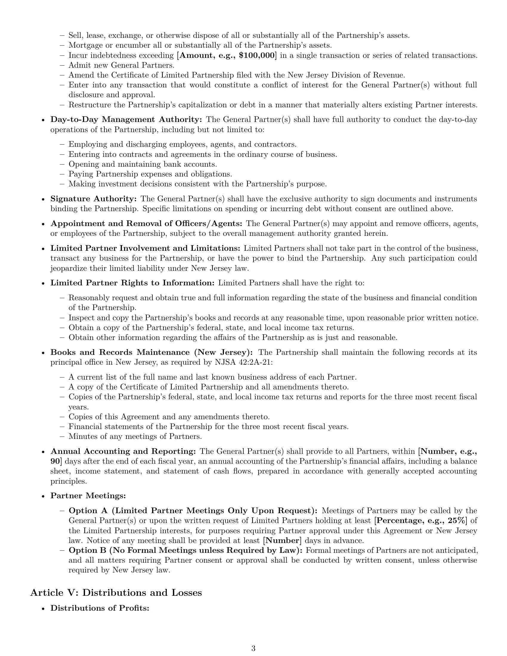 Preview page 3 of Pro New Jersey limited partnership agreement template