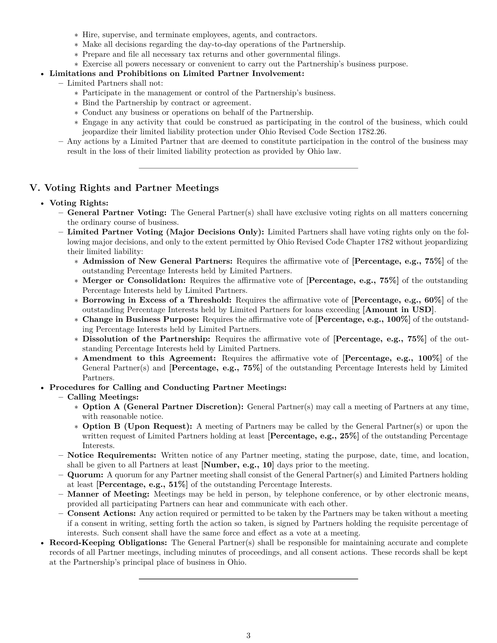 Preview page 3 of Pro Ohio limited partnership agreement template