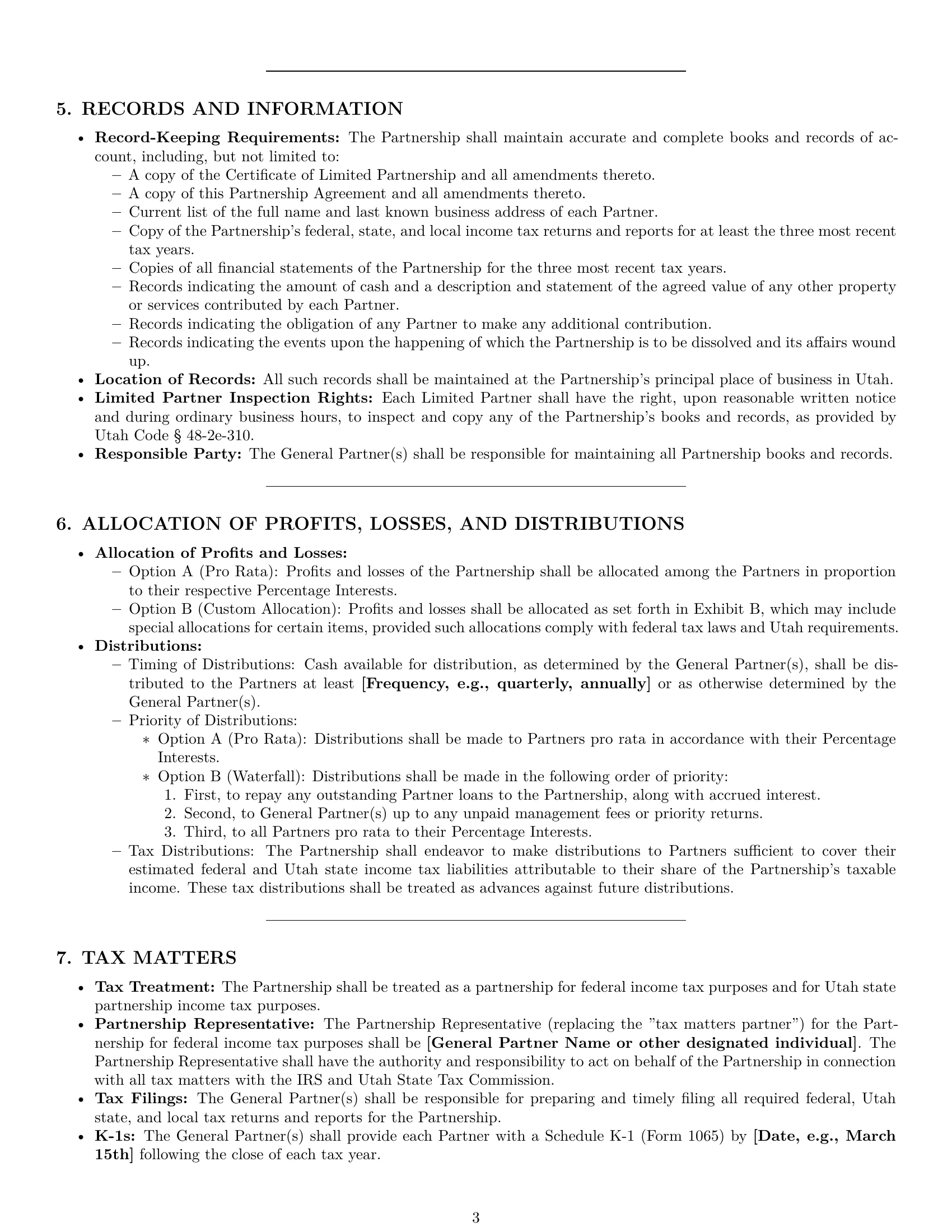 Preview page 3 of Pro Utah limited partnership agreement template