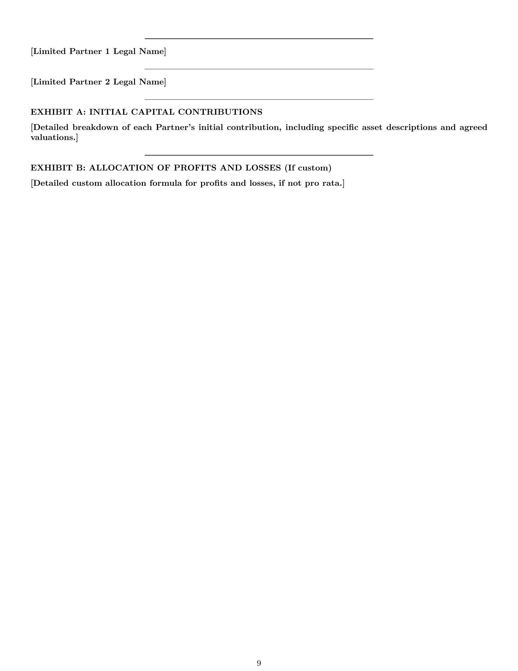 Preview page 9 of Pro Utah limited partnership agreement template