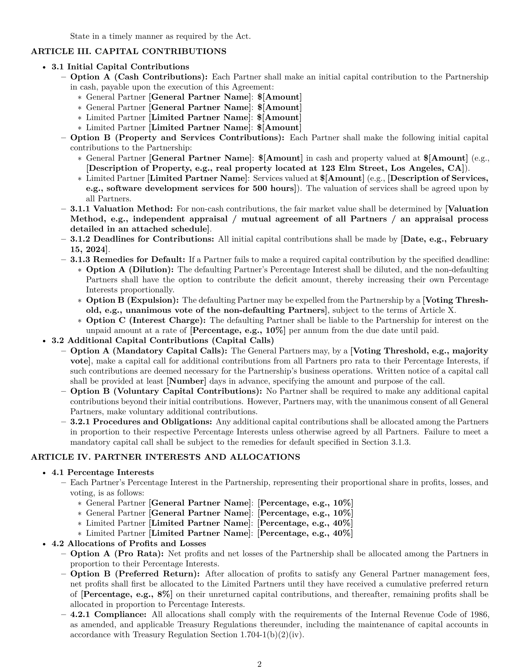 Preview page 2 of Pro California limited partnership agreement template