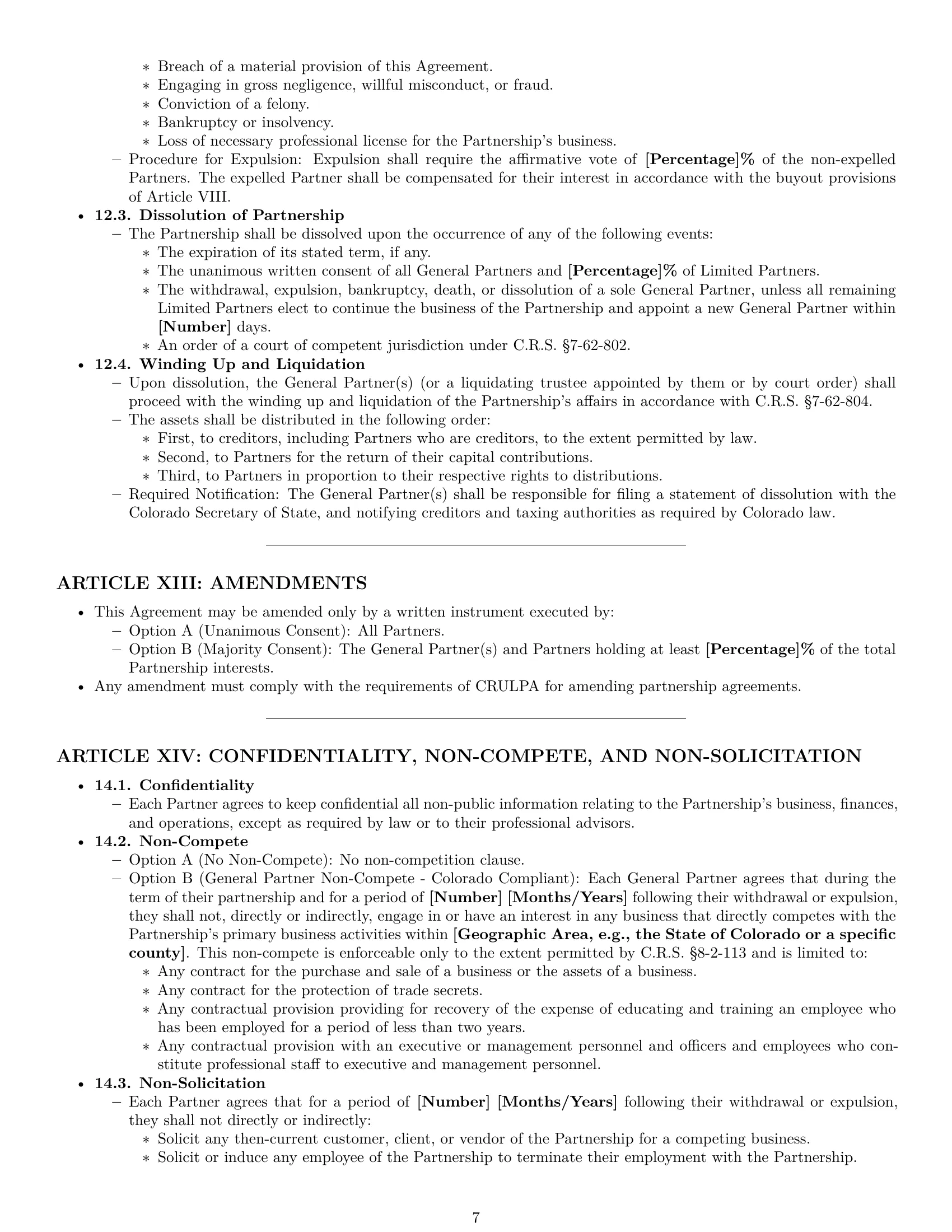 Preview page 7 of Pro Colorado limited partnership agreement template