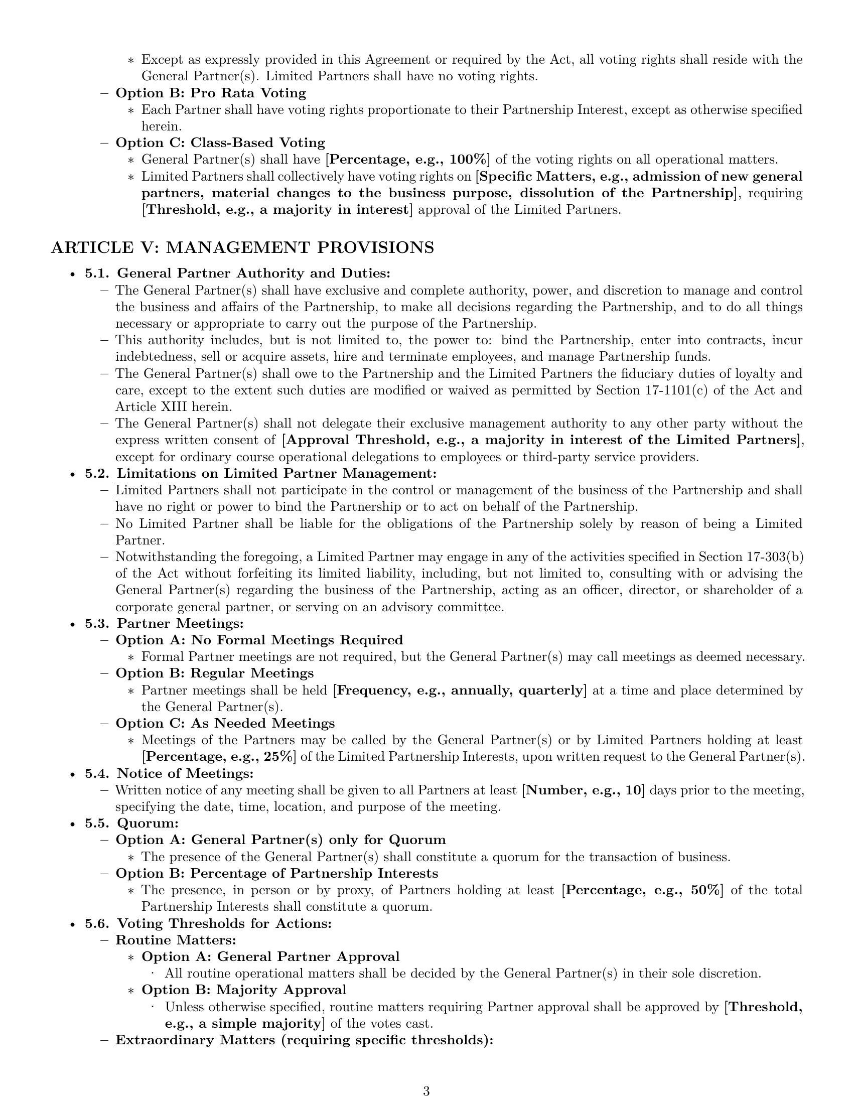 Preview page 3 of Pro Delaware limited partnership agreement template