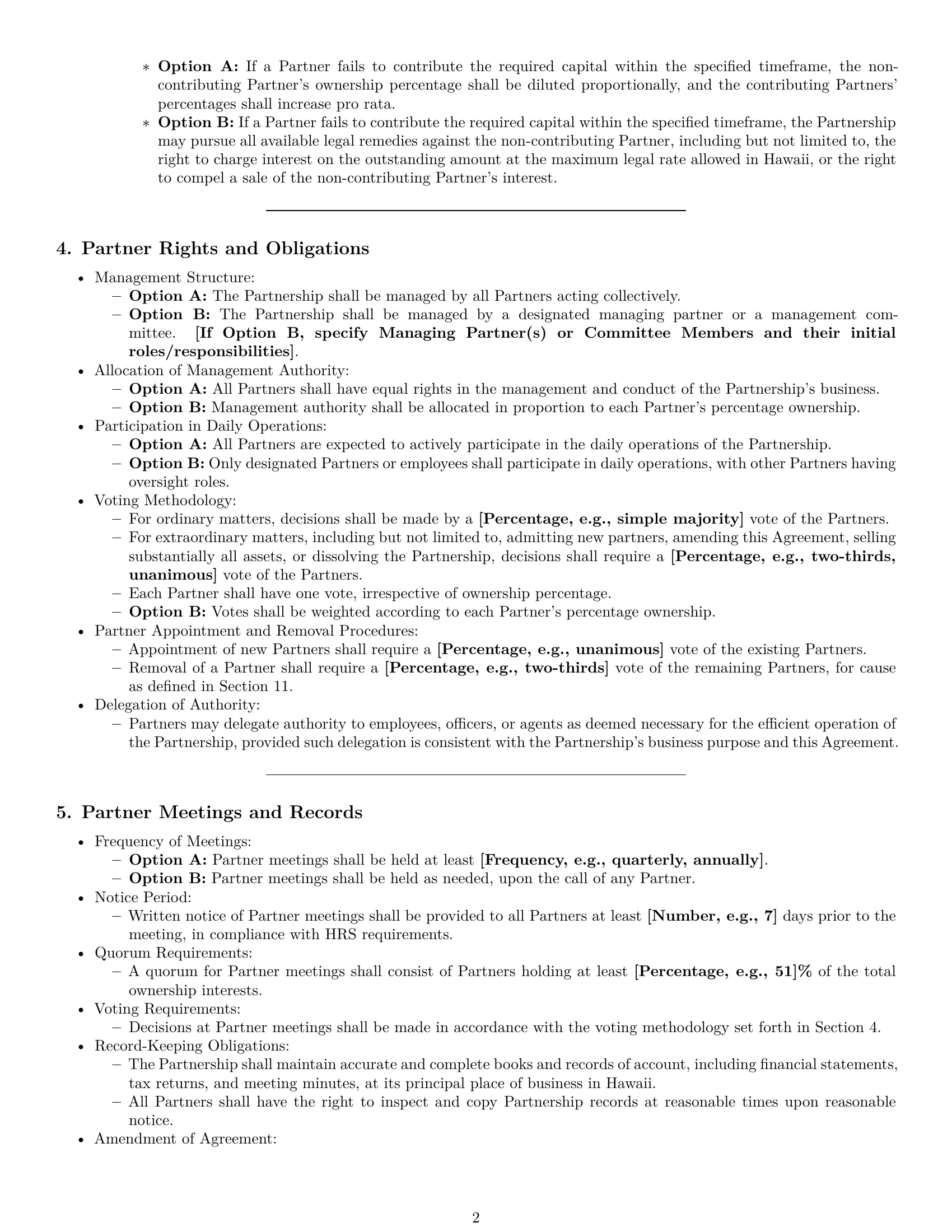 Preview page 2 of Pro Hawaii limited liability partnership agreement template