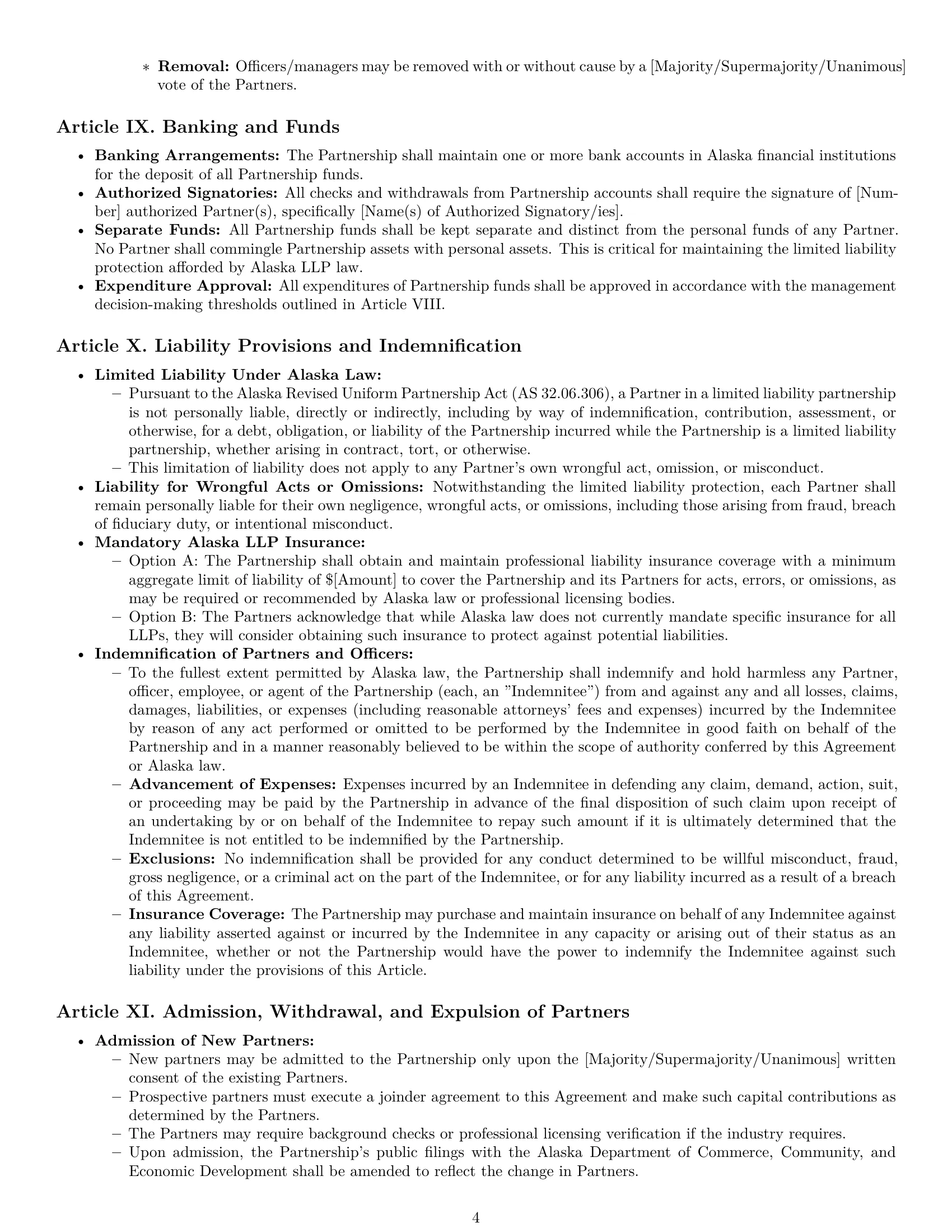 Preview page 4 of Pro Alaska limited liability partnership agreement template