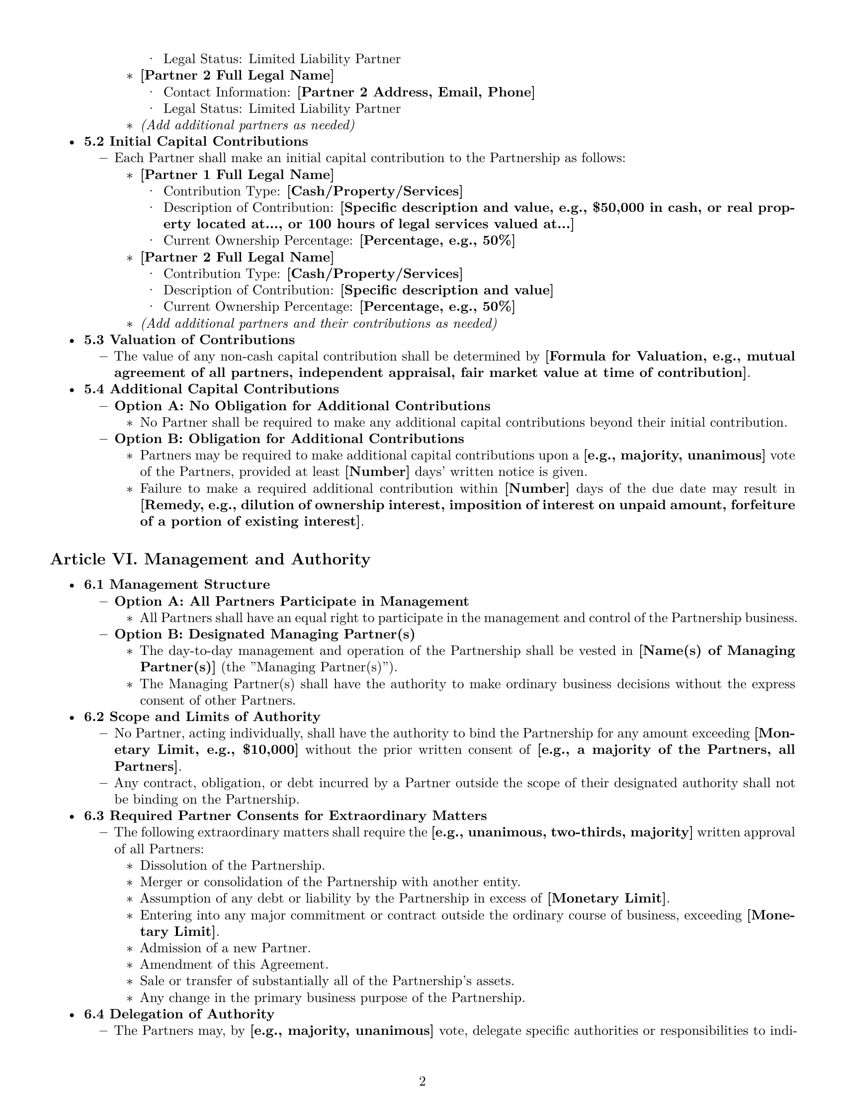 Preview page 2 of Pro Maryland limited liability partnership agreement template