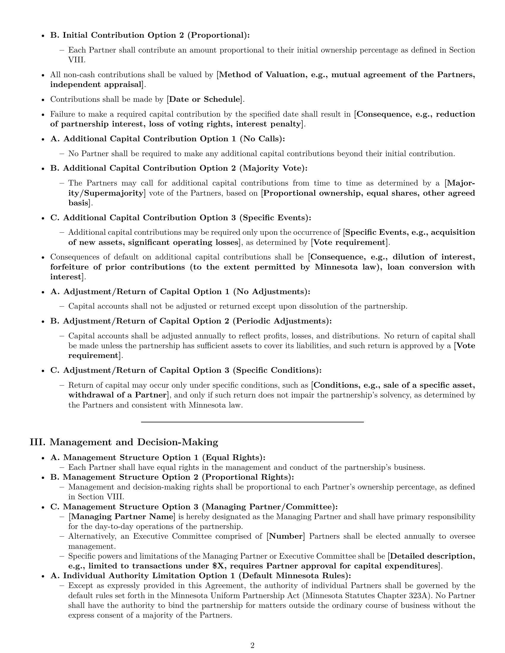 Preview page 2 of Pro Minnesota limited liability partnership agreement template