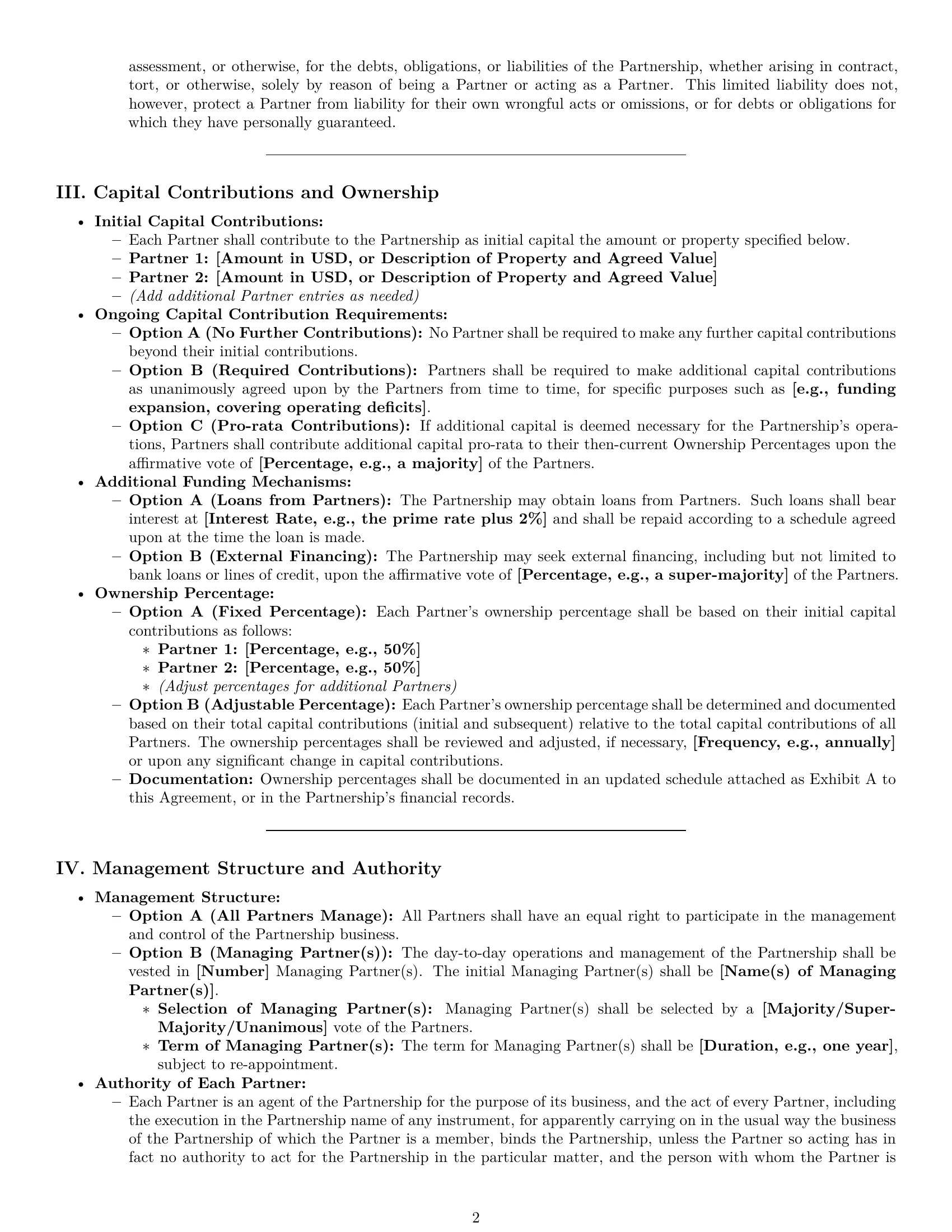 Preview page 2 of Pro New Hampshire limited liability partnership agreement template