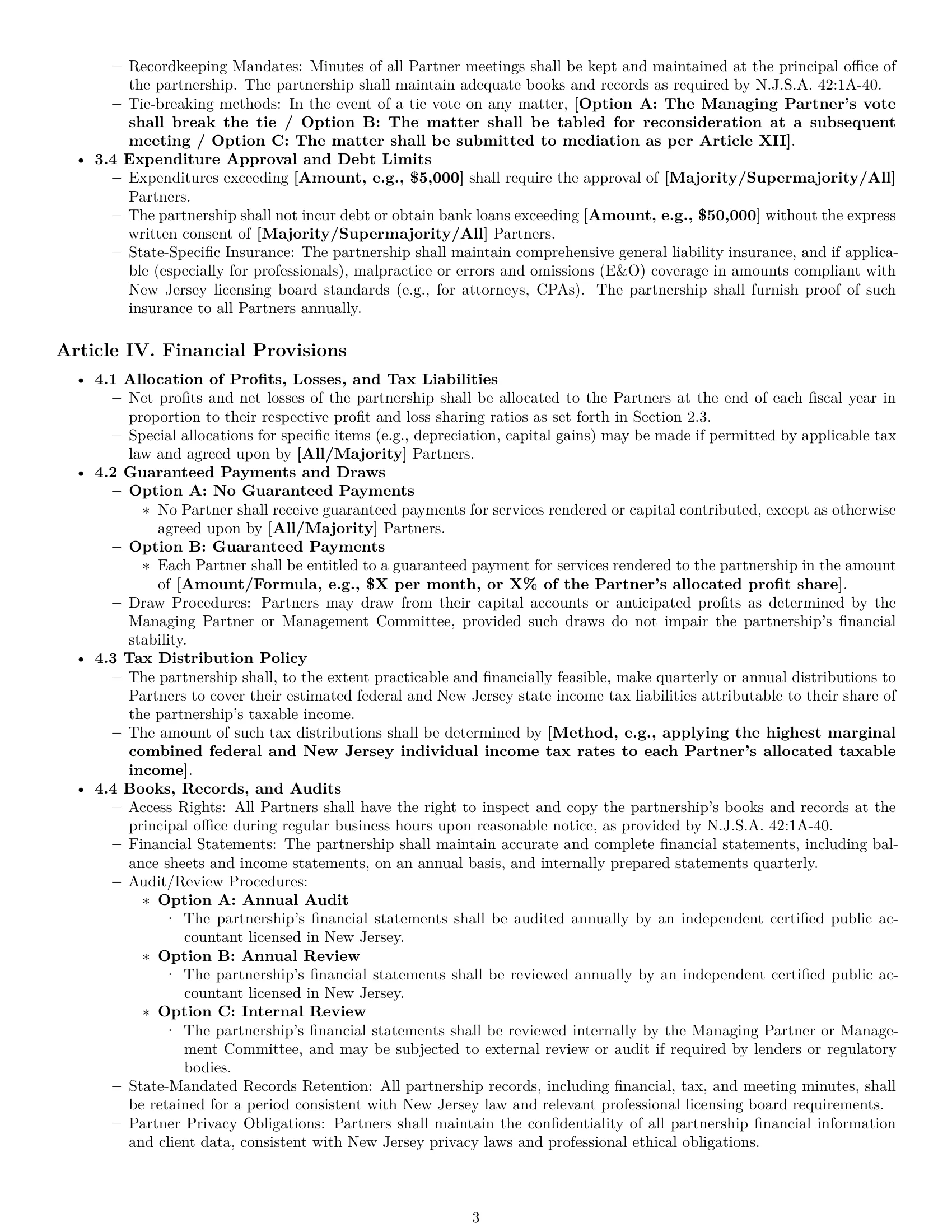 Preview page 3 of Pro New Jersey limited liability partnership agreement template