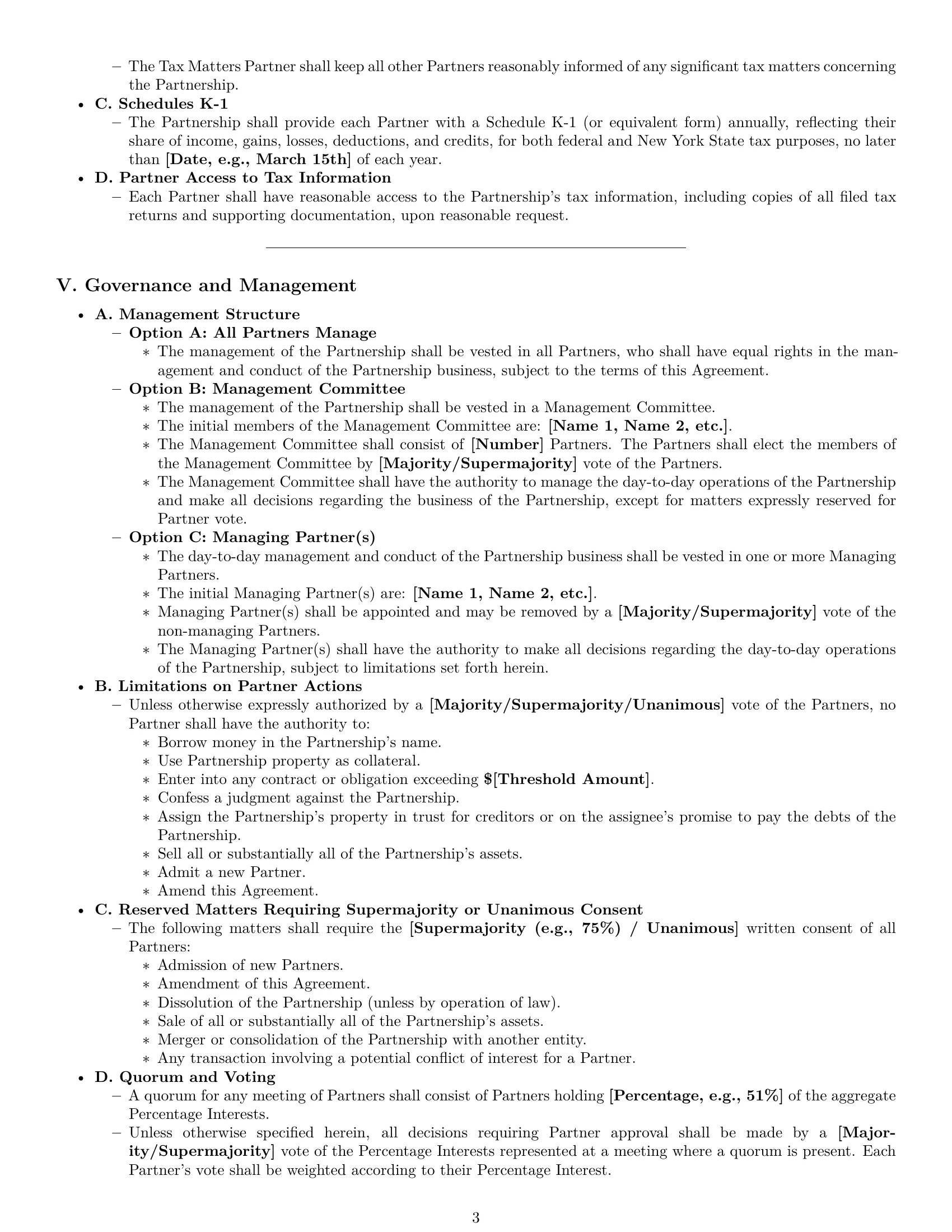 Preview page 3 of Pro New York limited liability partnership agreement template