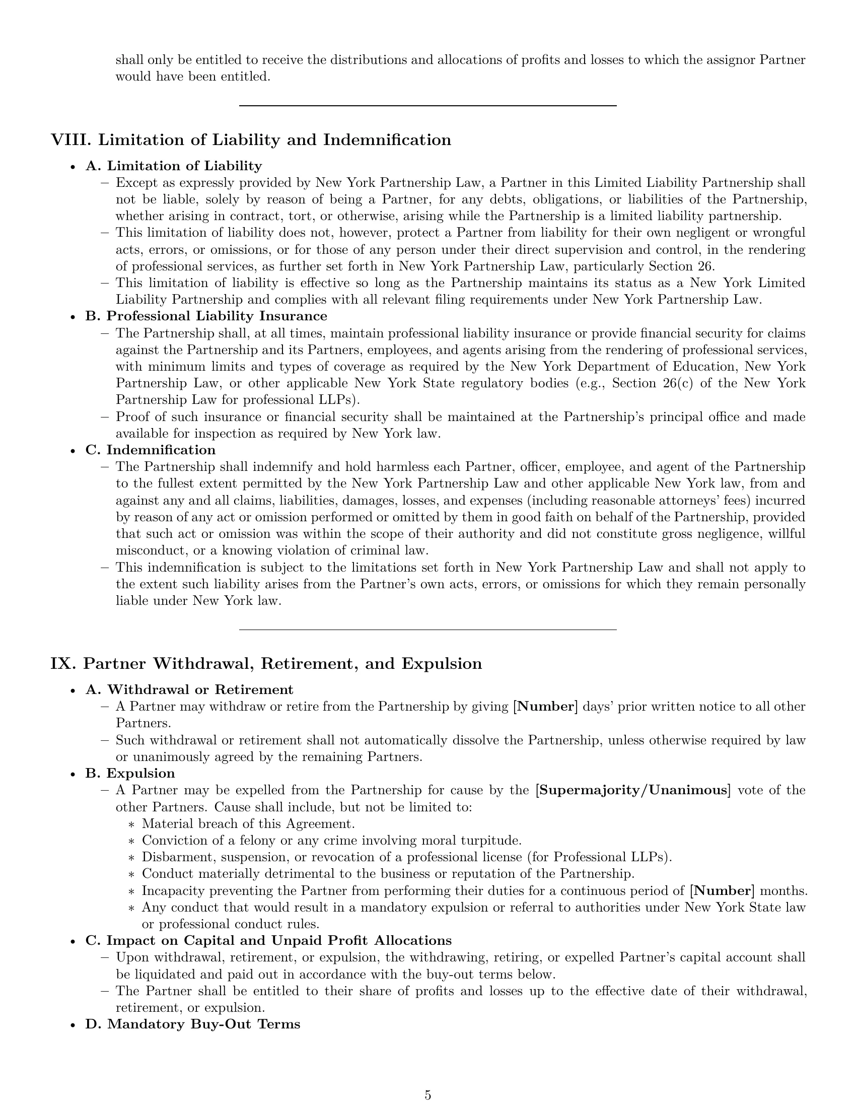 Preview page 5 of Pro New York limited liability partnership agreement template