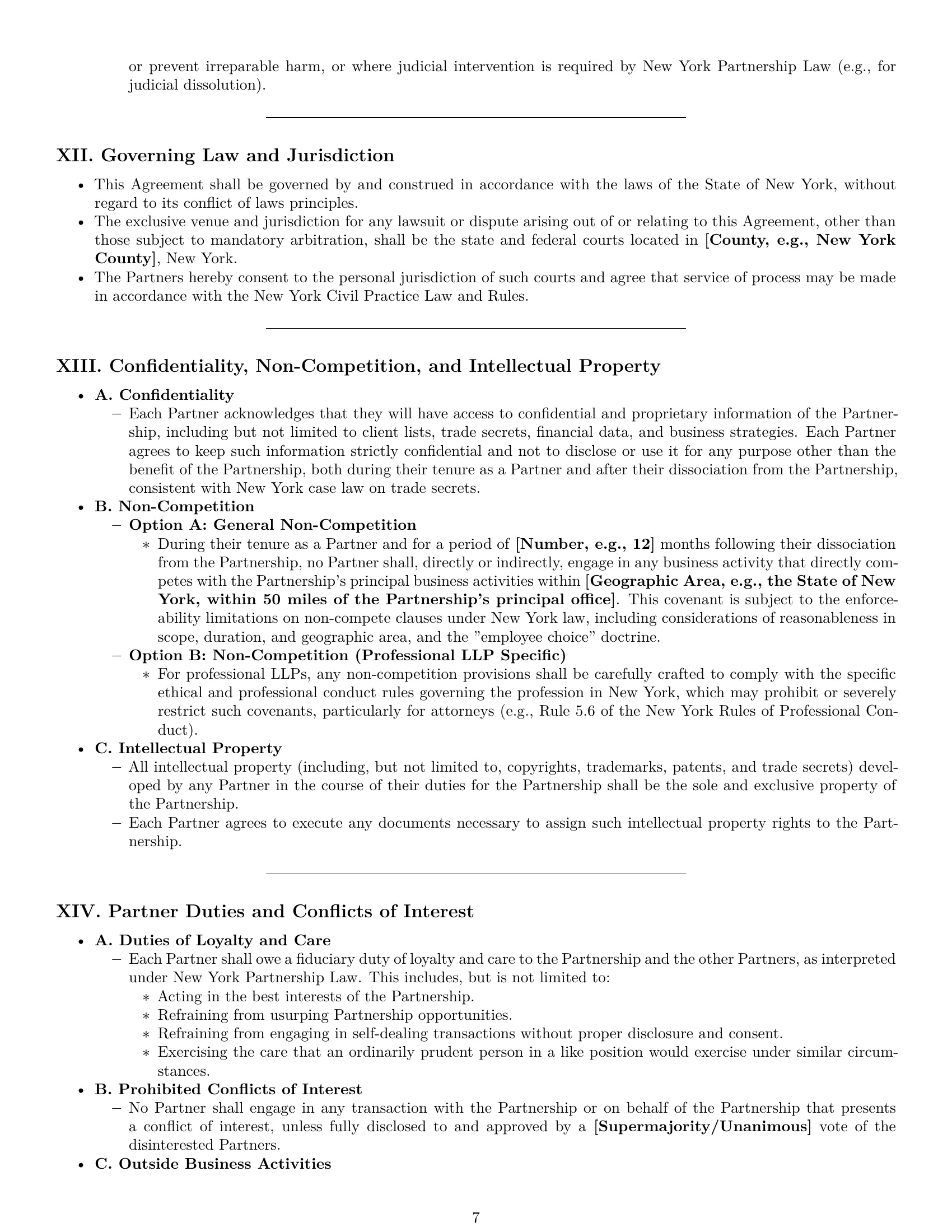 Preview page 7 of Pro New York limited liability partnership agreement template