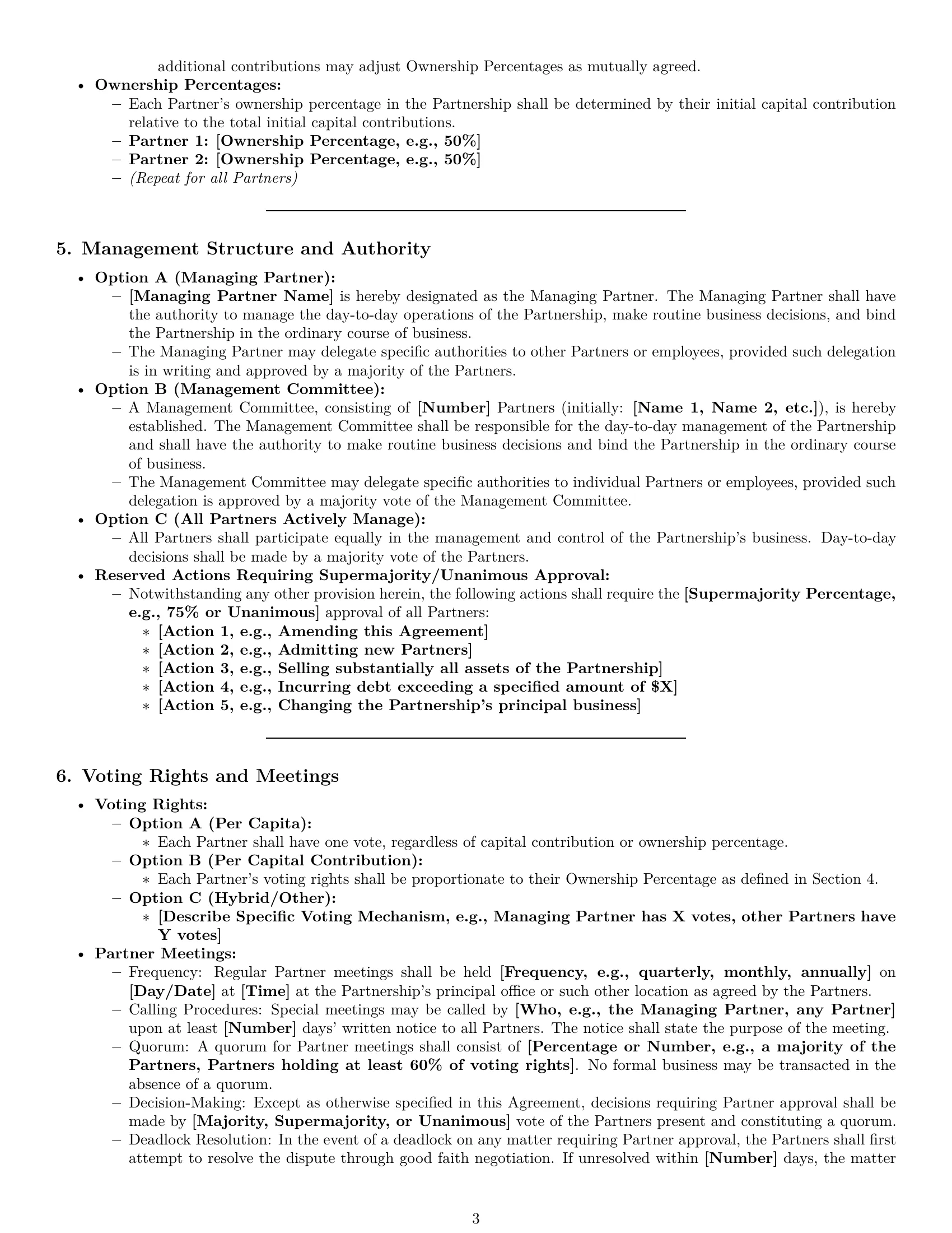 Preview page 3 of Pro Utah limited liability partnership agreement template