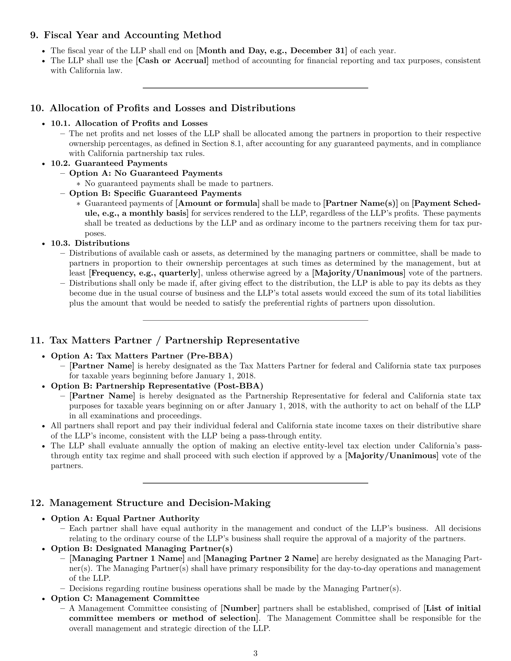 Preview page 3 of Pro California limited liability partnership agreement template