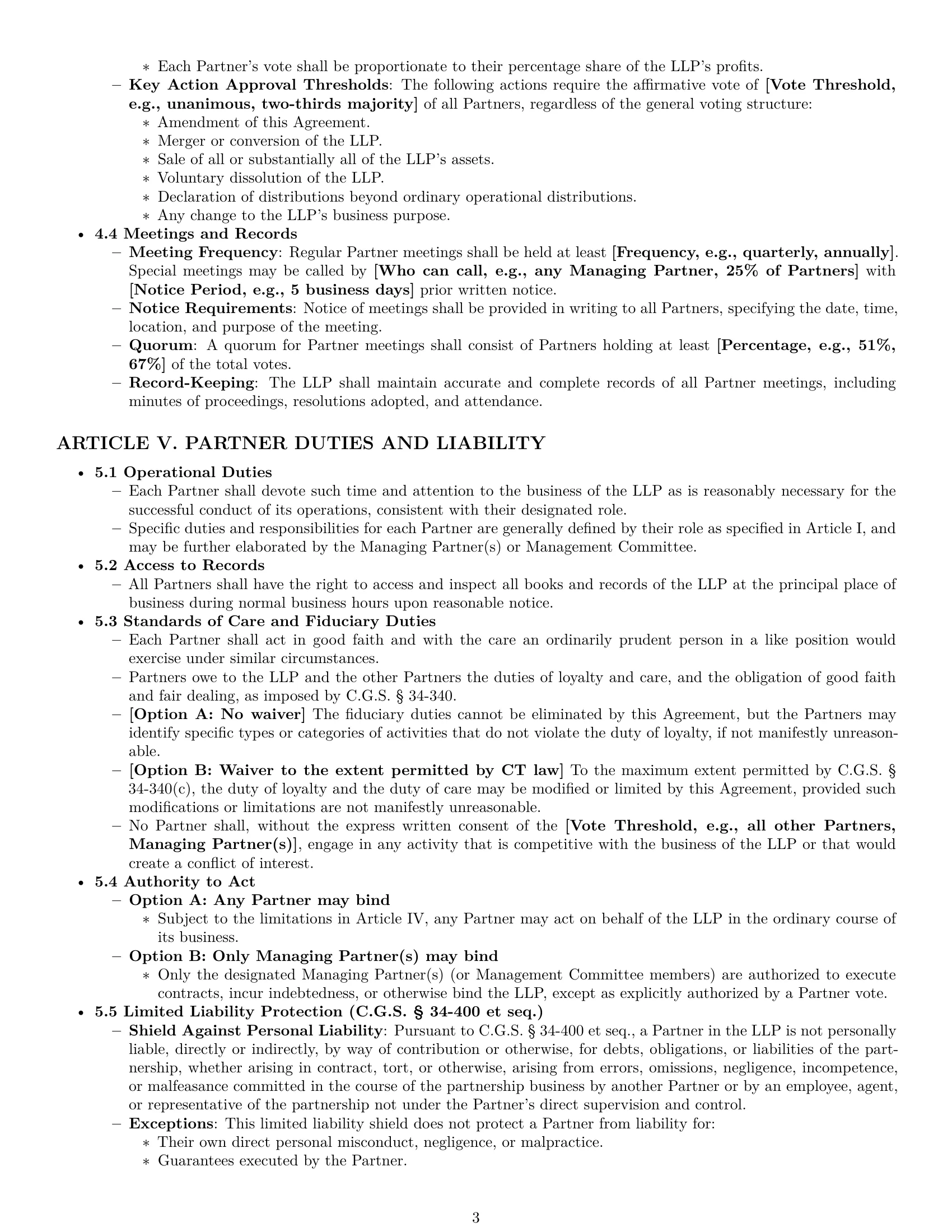 Preview page 3 of Pro Connecticut limited liability partnership agreement template