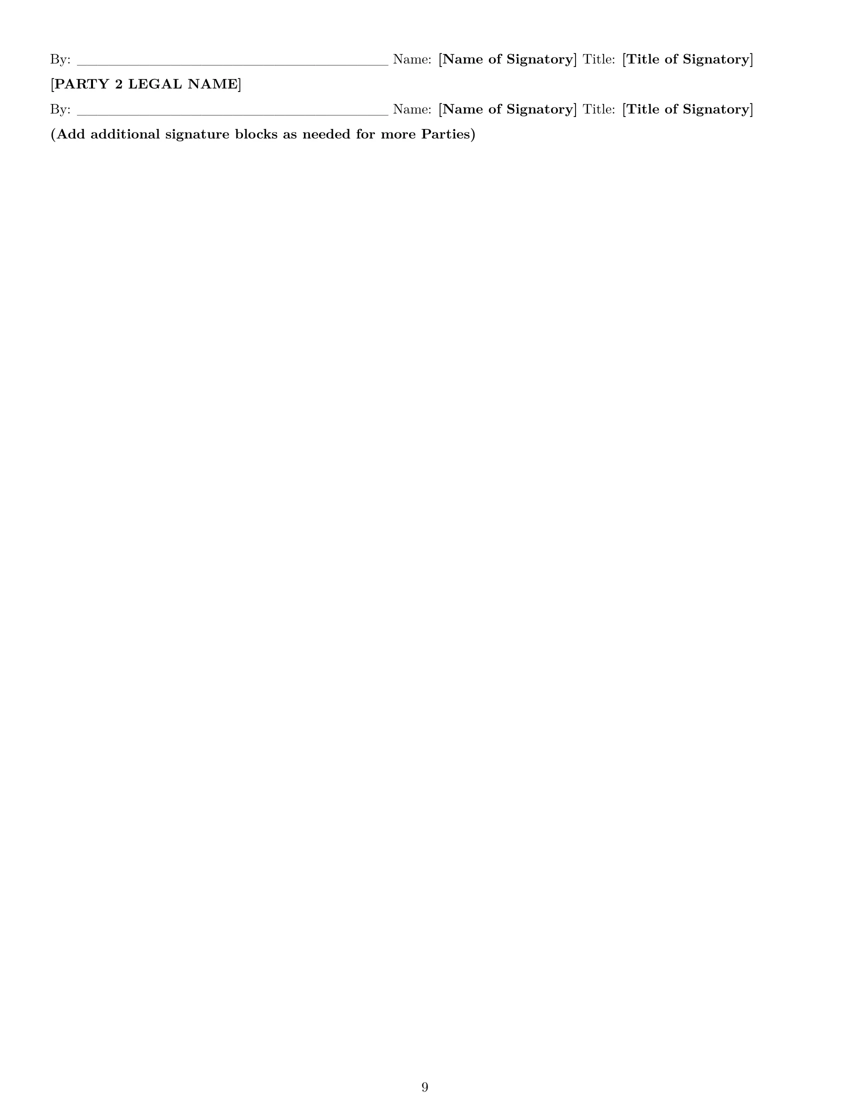 Preview page 9 of Pro Georgia joint venture agreement template