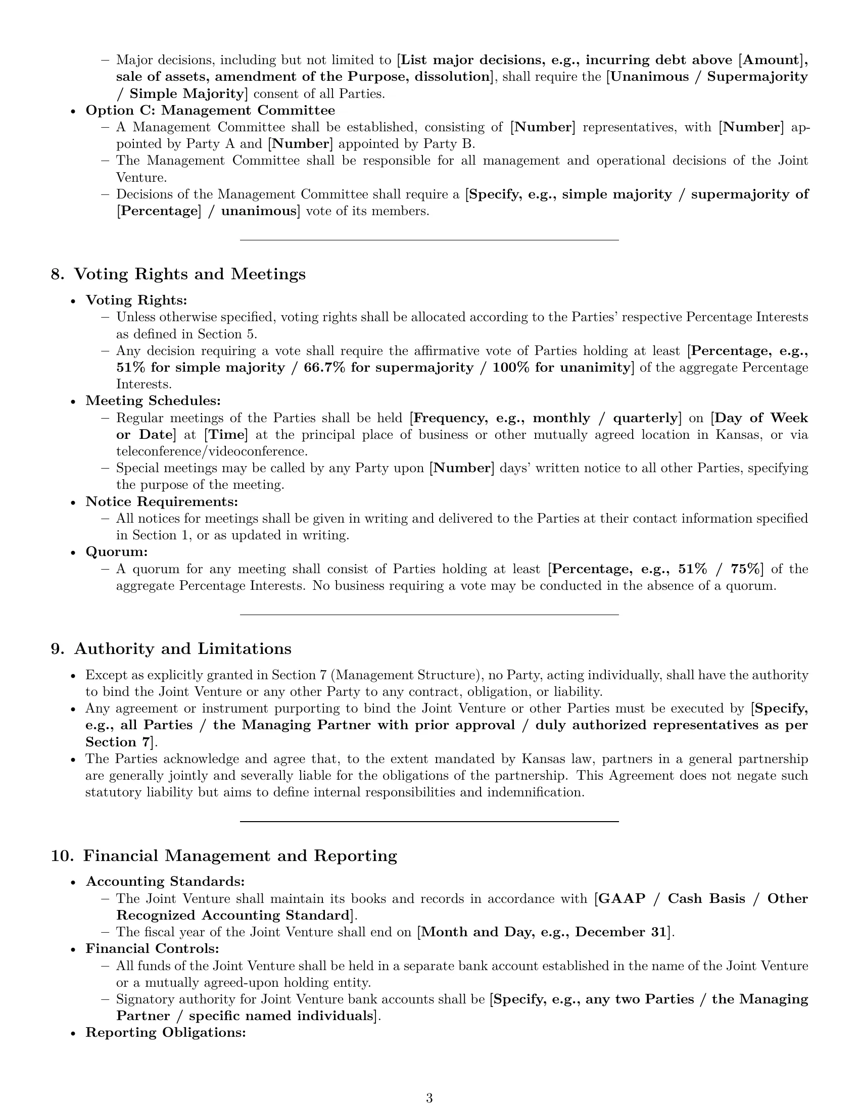 Preview page 3 of Pro Kansas joint venture agreement template