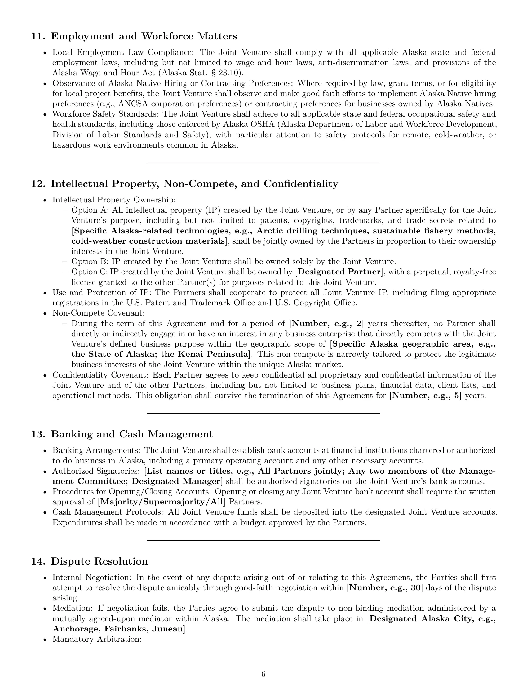 Preview page 6 of Pro Alaska joint venture agreement template