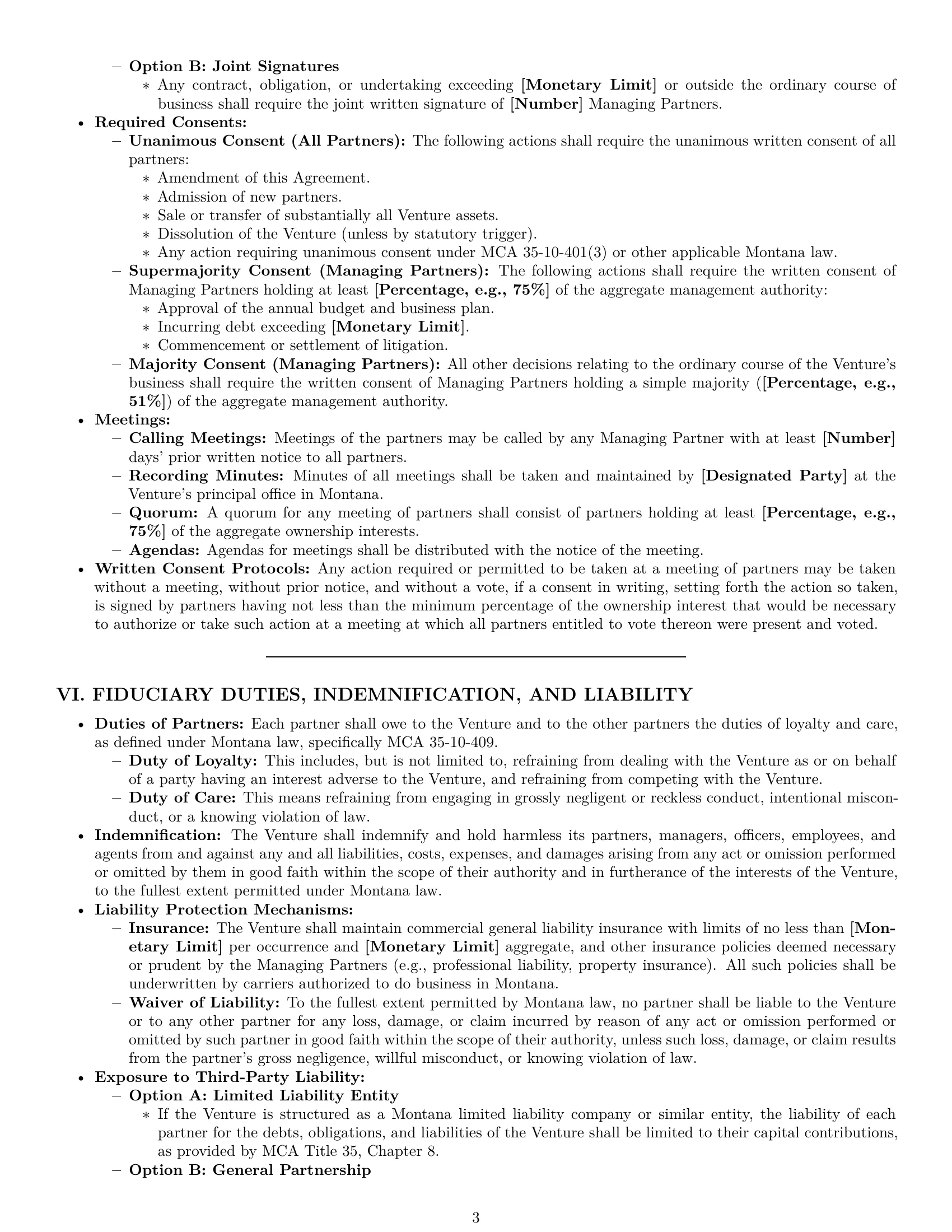 Preview page 3 of Pro Montana joint venture agreement template