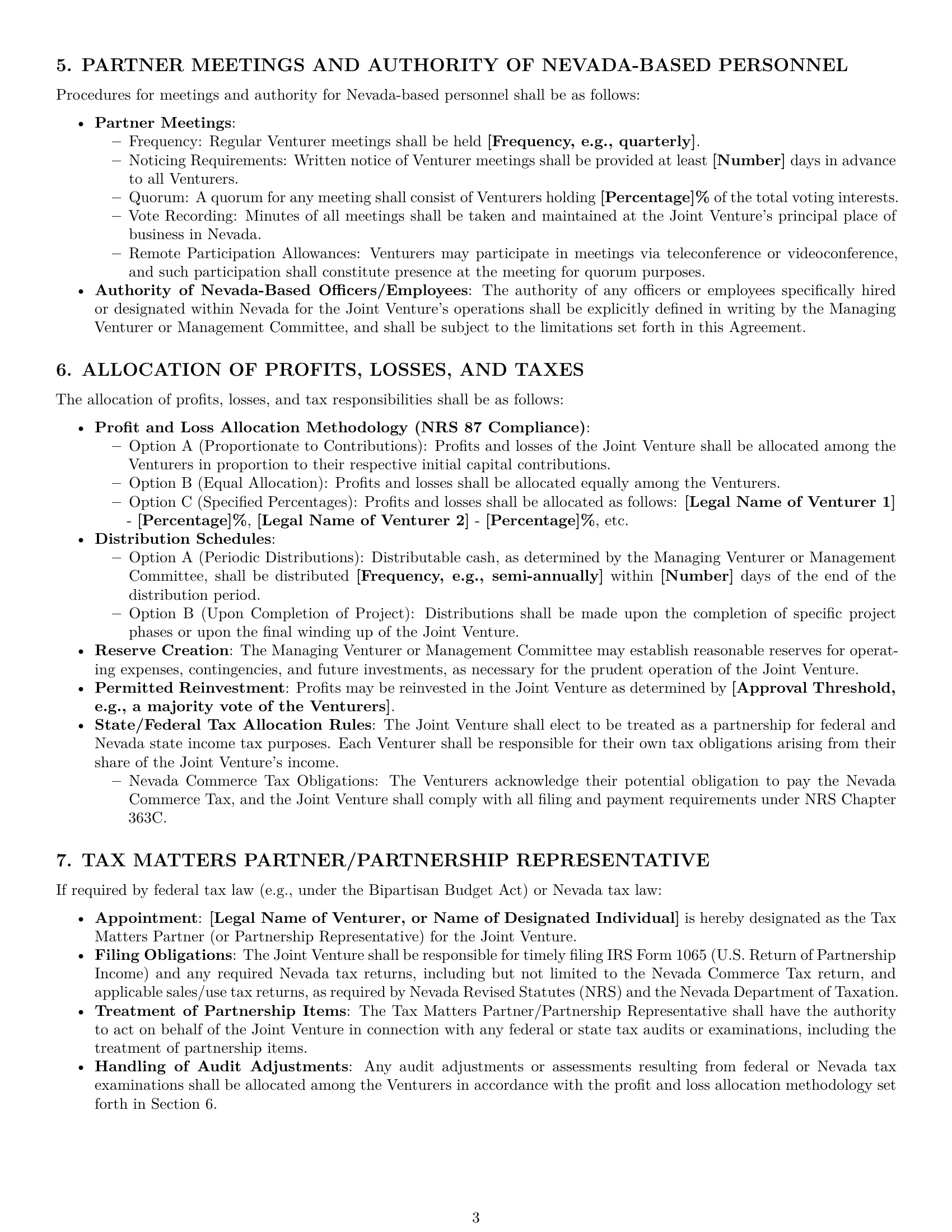 Preview page 3 of Pro Nevada joint venture agreement template